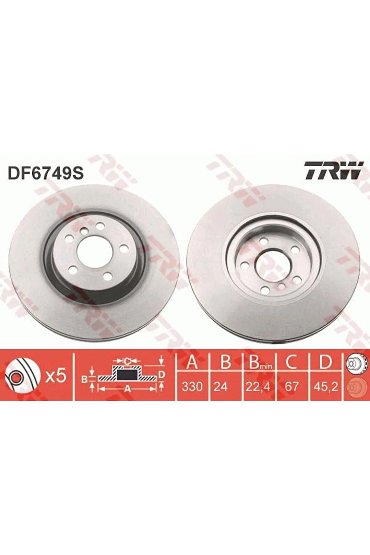 Fren Diski On Adet Bmw F40 F45 F46 F48 F39 Mini Countryman F60