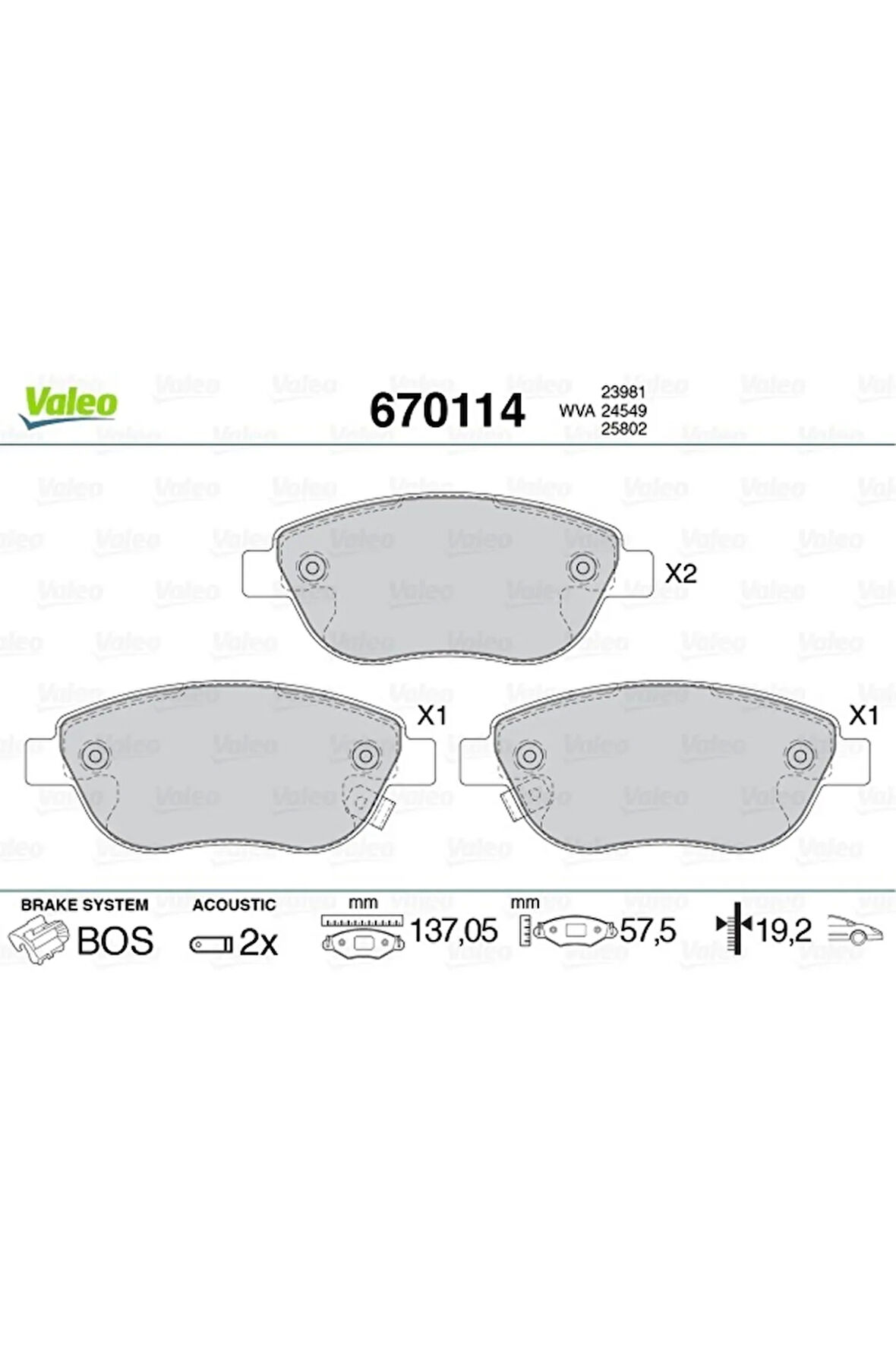 Ön Disk Fren Balatası Fıat 500l 0.9 Twinair Turbo 8v S S 10.12 09.15 Fr