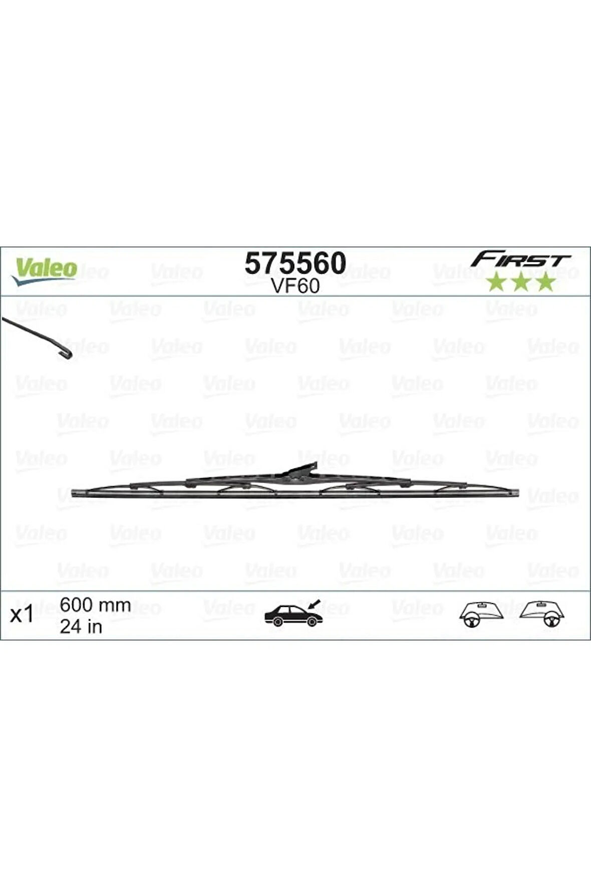 SİLECEK SÜPÜRGESİ 60cm x1 NORMAL TİP FİRST ÜNİVERSAL 428119