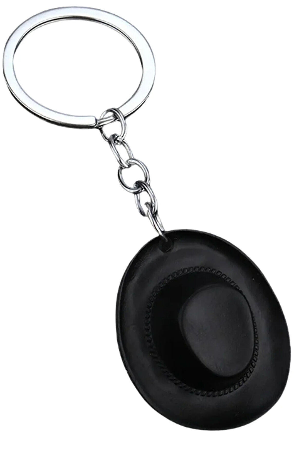 Siyah Kovboy Şapkası Anahtarlık