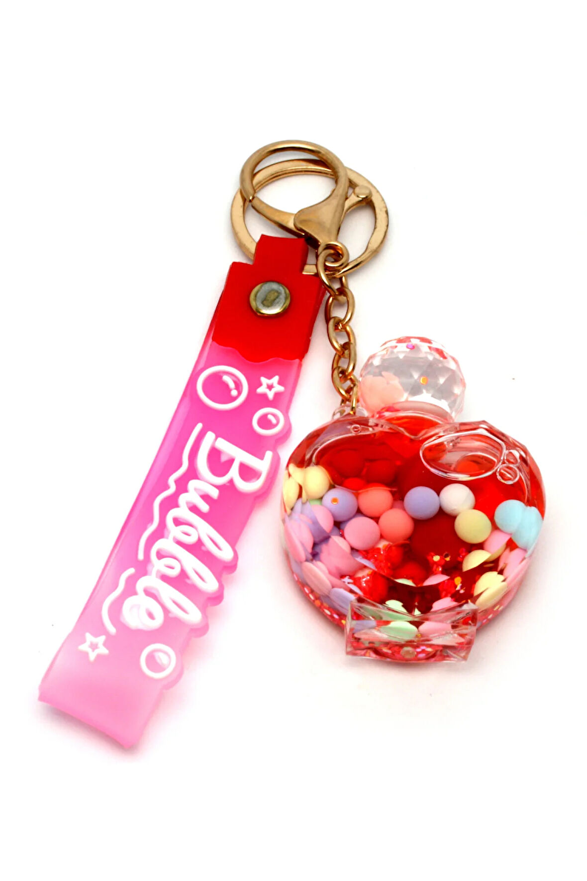 Sulu Kırmızı Kalp Anahtarlık