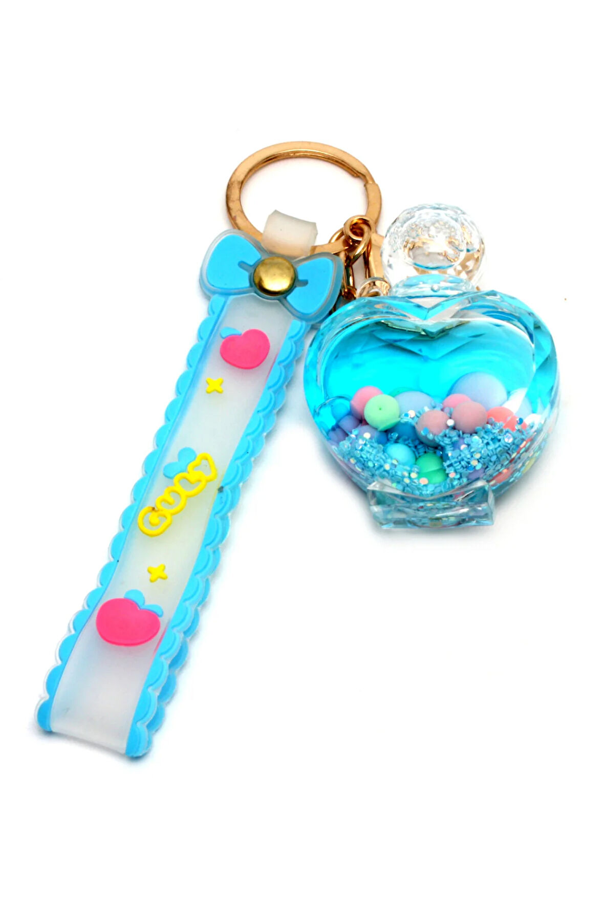 Sulu Mavi Kalp Anahtarlık