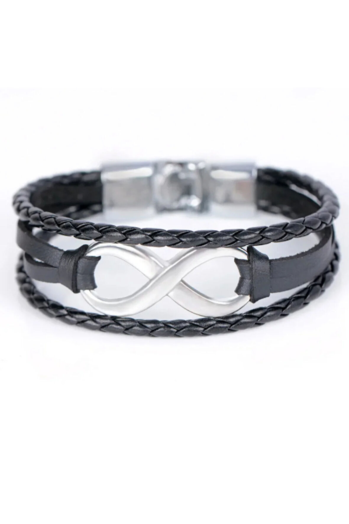 Çelik Siyah Sonsuz Bileklik