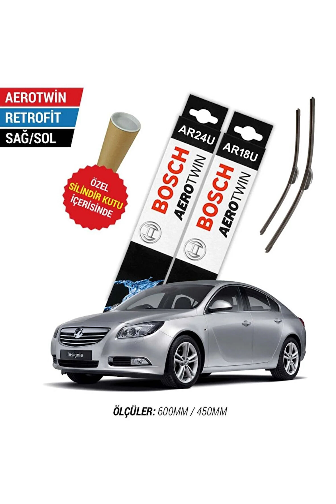 Opel İnsignia Silecek Takımı (2008-2016) Bosch Aerotwin Retrofit