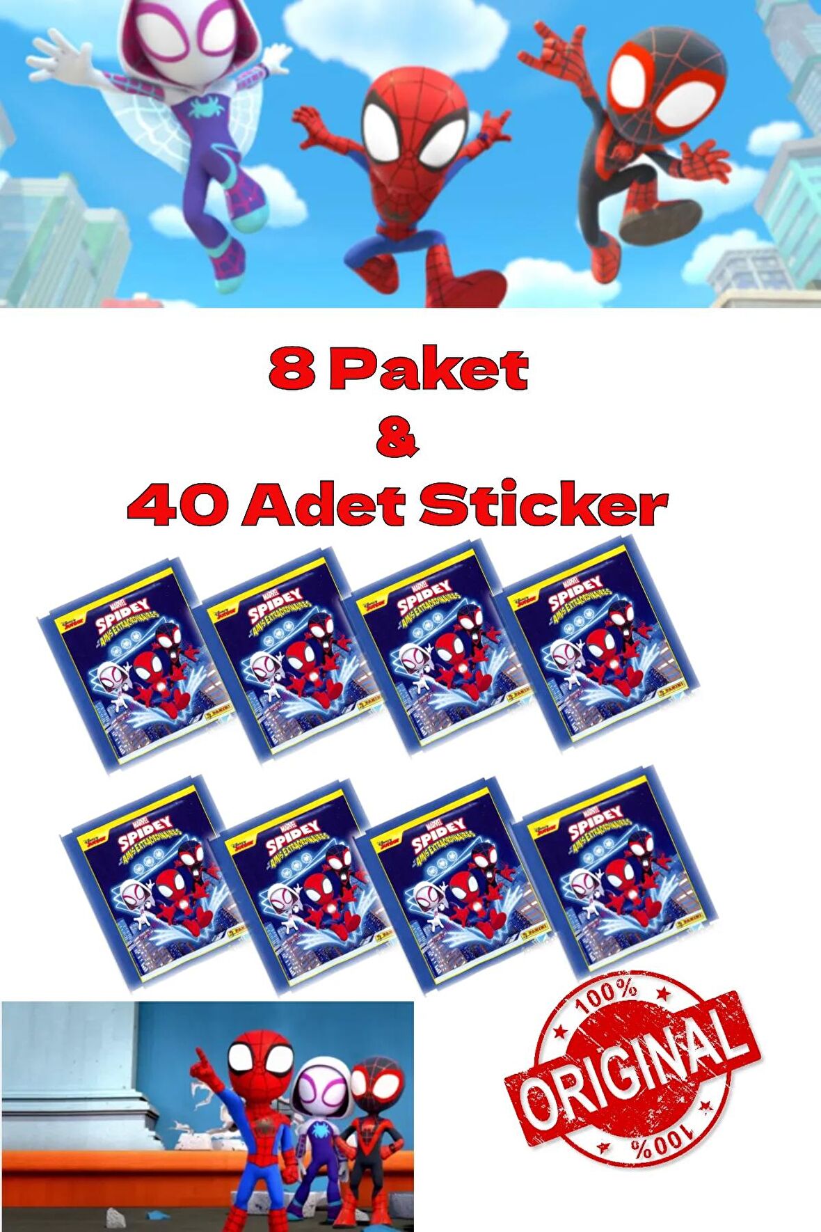 Panini Çıkartma Spidey ve İnanılmaz Arkadaşları - 8 Paket & 40 Adet Sticker