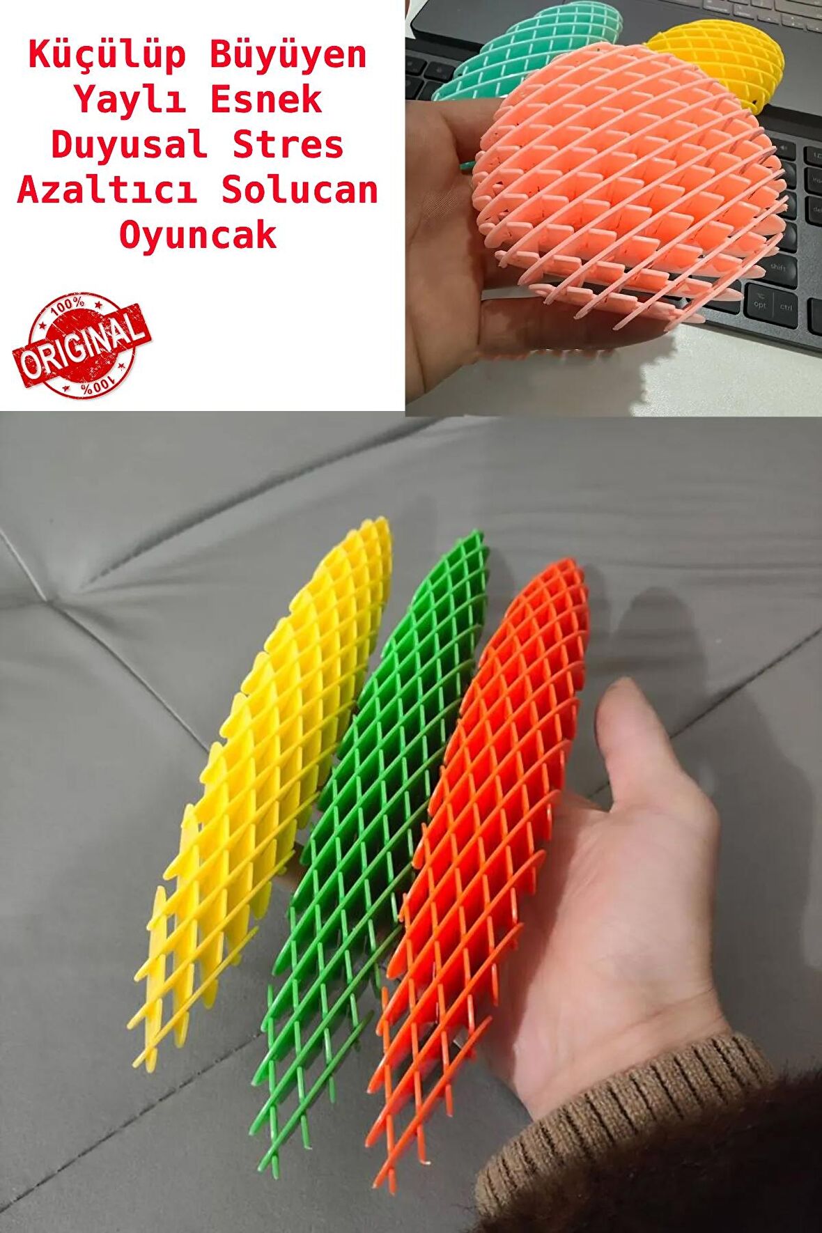 Fidget Solucan - Stres Azaltıcı Oyuncak - 1 Adet