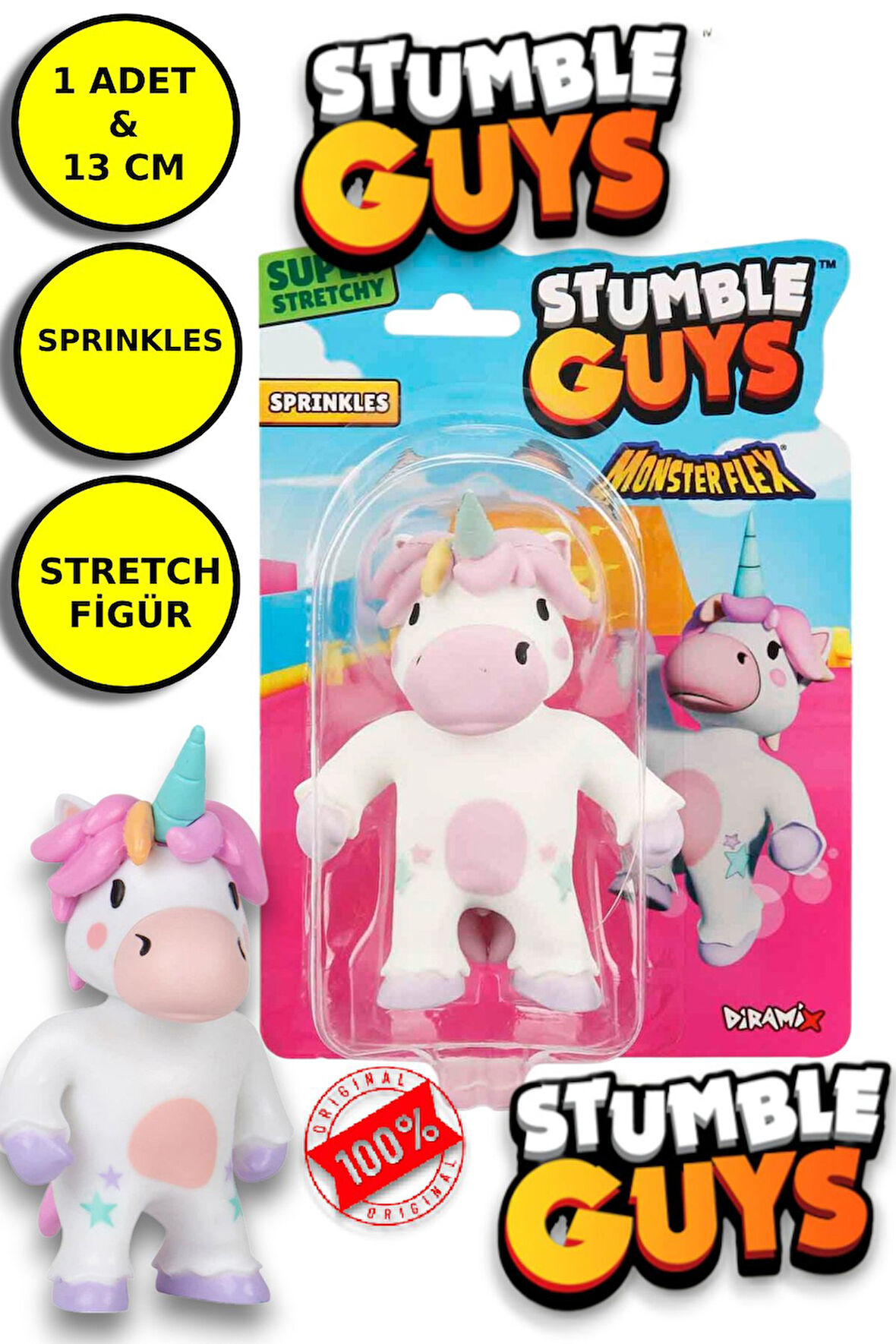 Stumble Guys Stretch Figür - Sprinkles