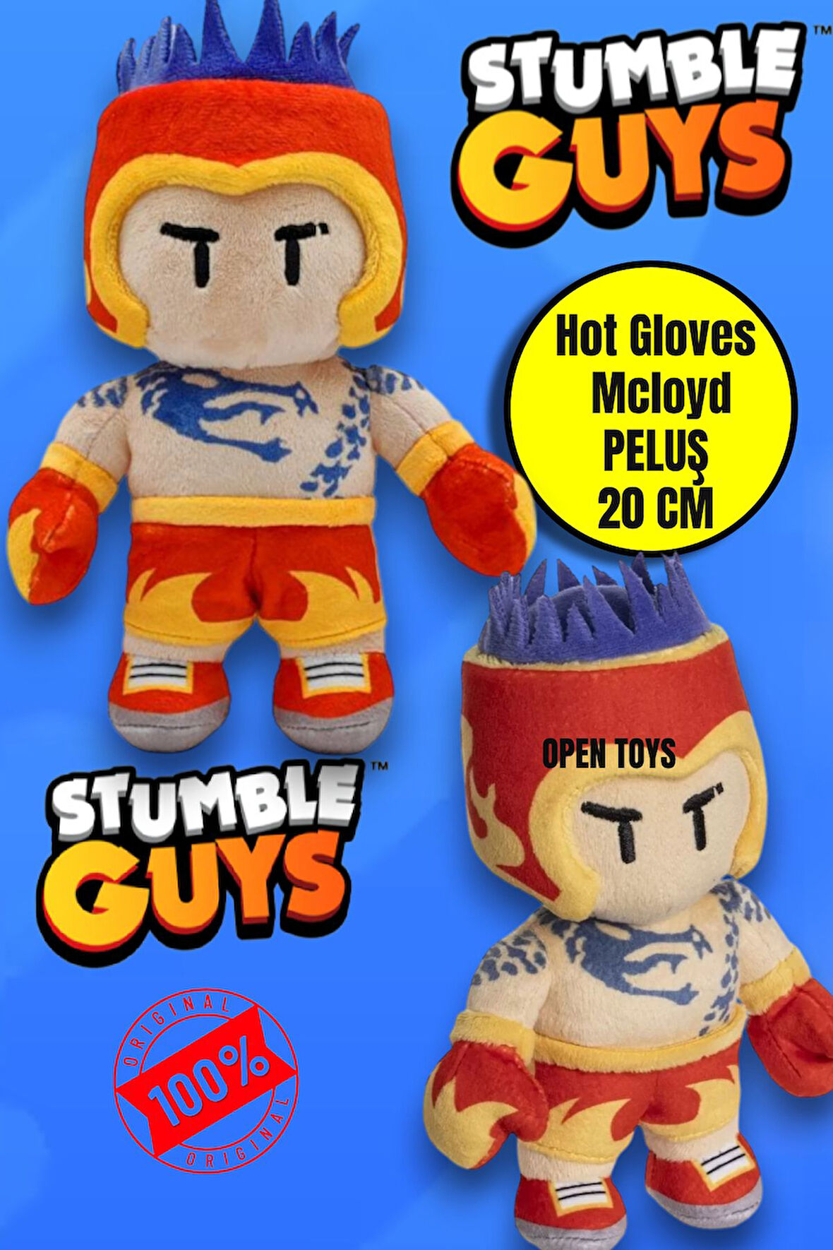 Stumble Guys Hot Gloves Mcloyd Peluş 20 Cm