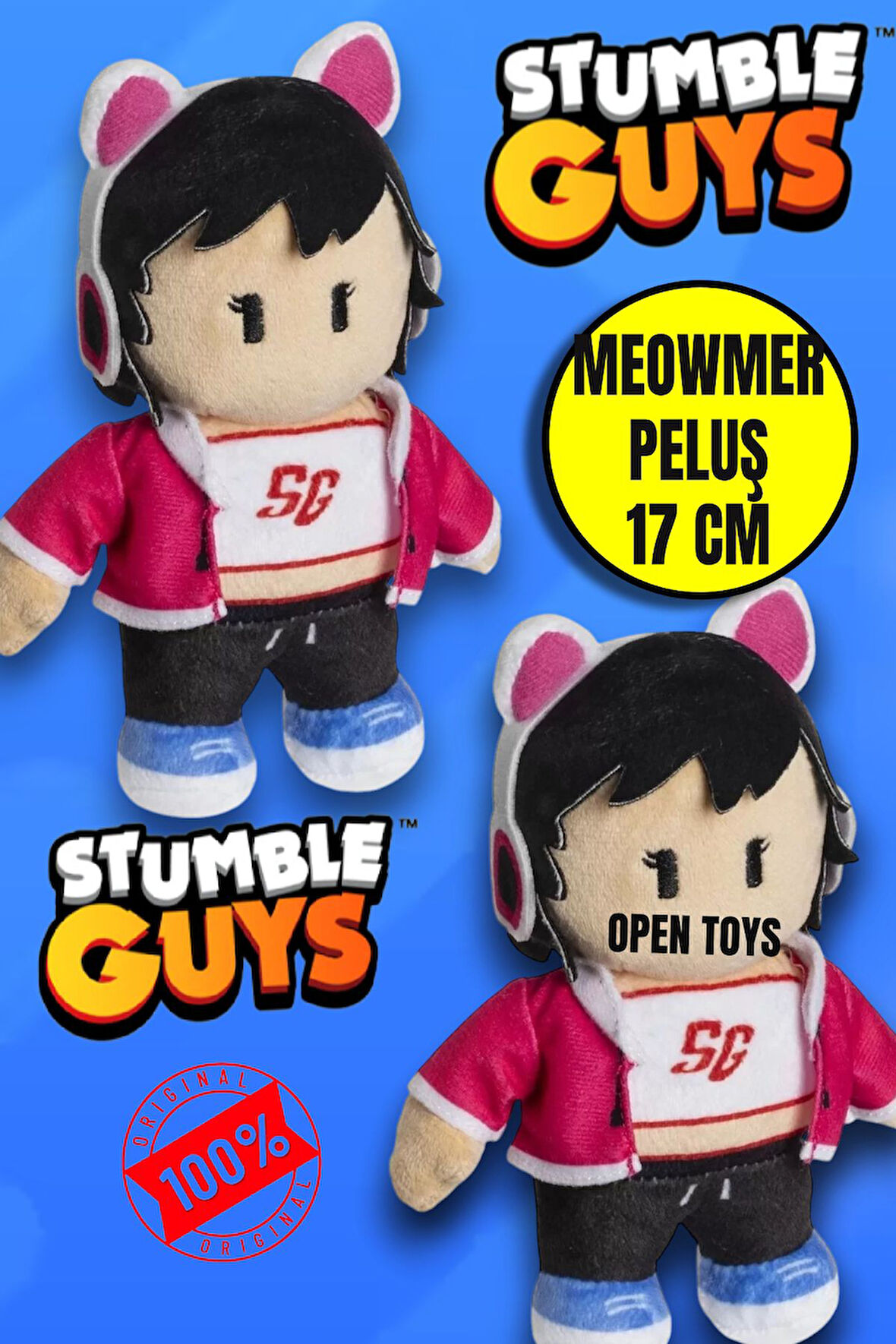 Stumble Guys Meowmer Peluş 17 Cm