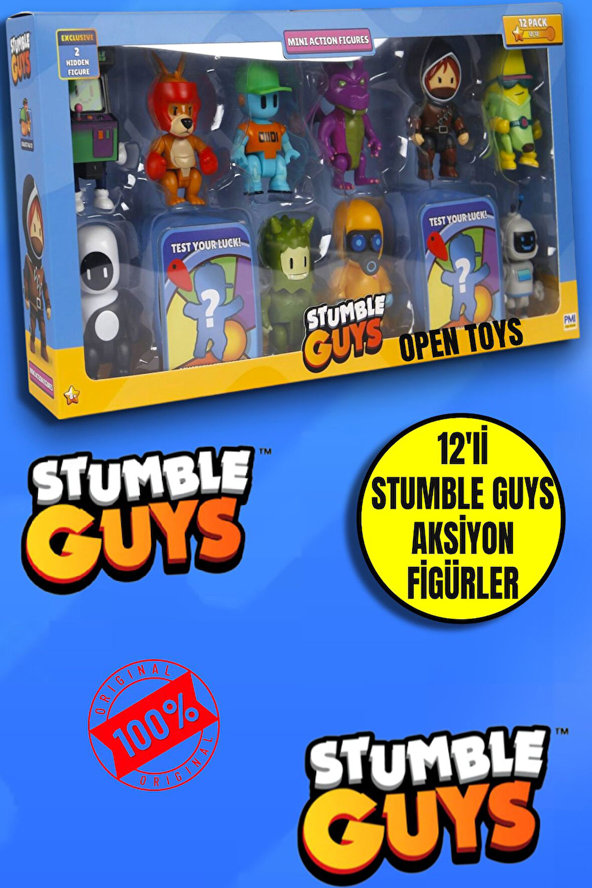 12'li Stumble Guys  Aksiyon Figür Set