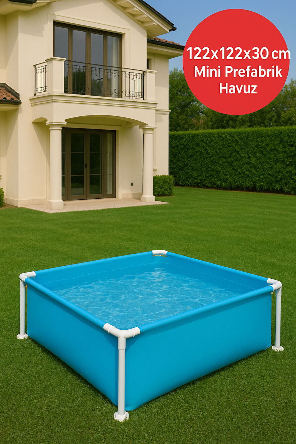 MiniCool Kare Bahçe Havuzu – 122x122x30 cm