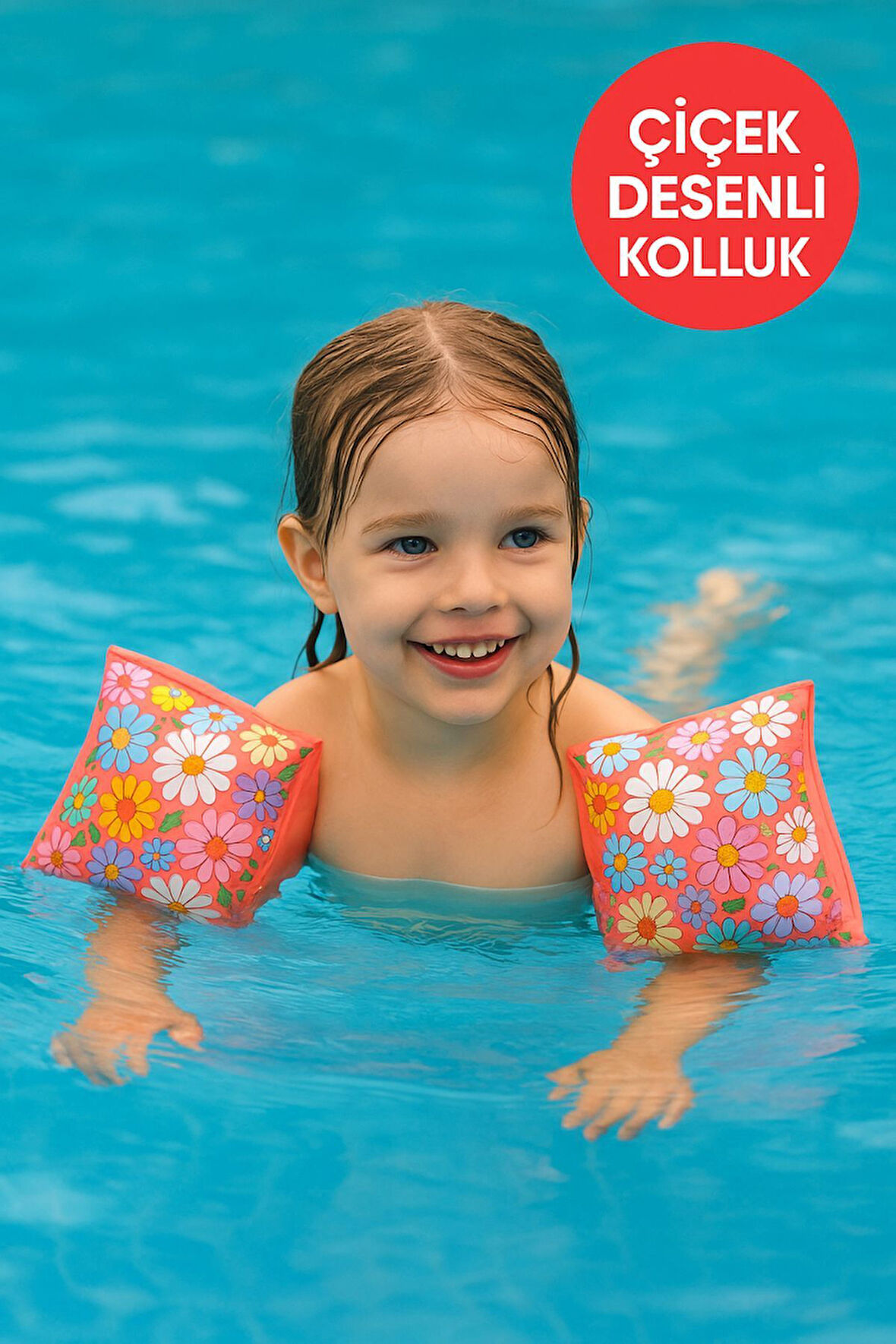 Renkli Yaz Kolluğu – Çocuklar İçin Çiçek Desenli (23x15 cm)