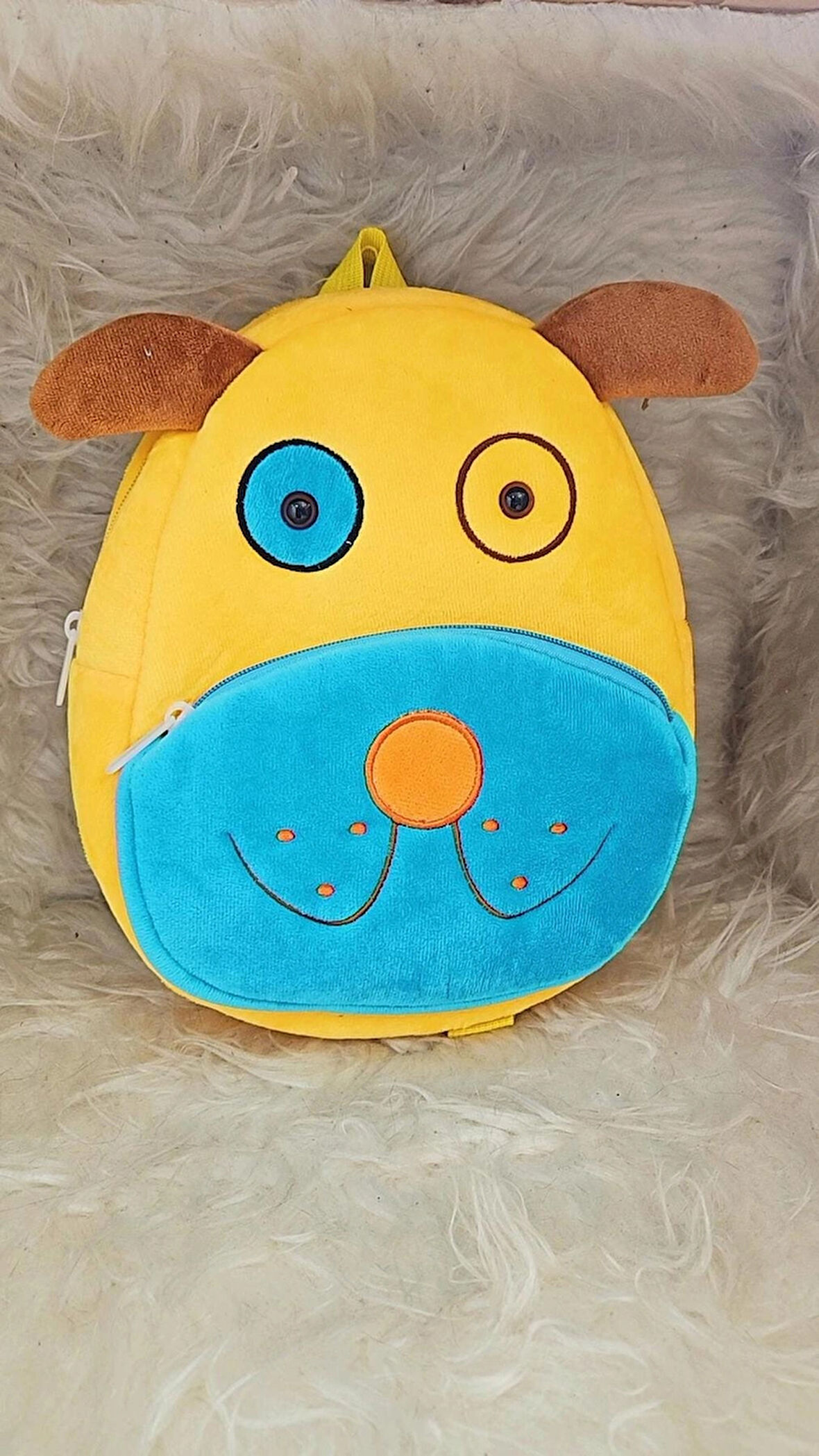 KÖPEK FİGÜRLÜ PELUŞ SIRT ÇANTASI