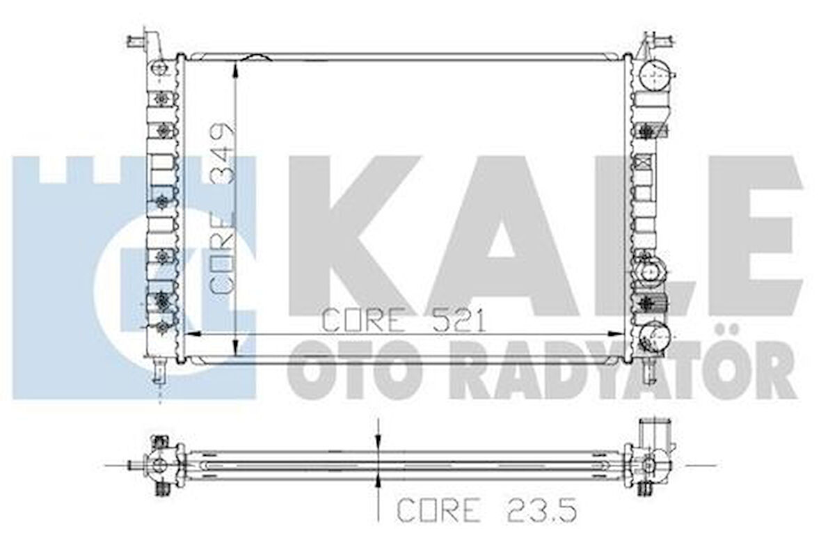 Opar 46417059 Radyatör Palio-Albea -Strada 96 1.2-1.4-1.6 16V Klimasız Mek 522X359X23 46417059