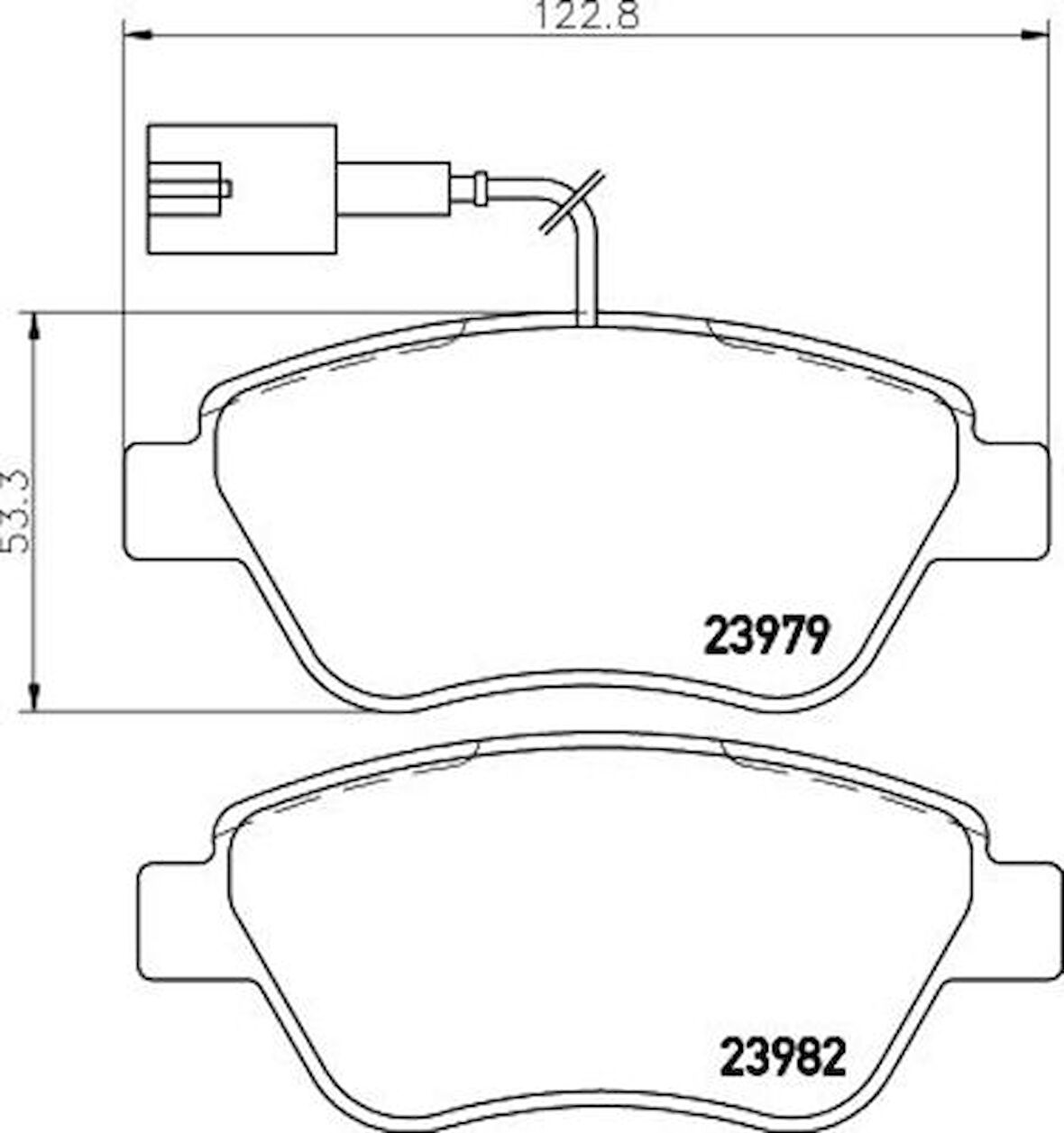 Opar 77364798E Ön Balata Fiat 500-Linea-Panda-Punto-Stilo-Alfa Mito 77364798E