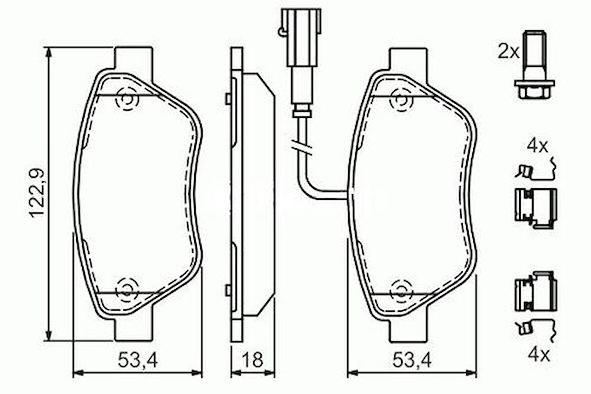 Opar 77366134 Ön Balata Punto Evo 1.2-1.3D Multijet -1.4-1.4 16V 07 2008 Sası No Dan Itıbaren 1096217 77365543