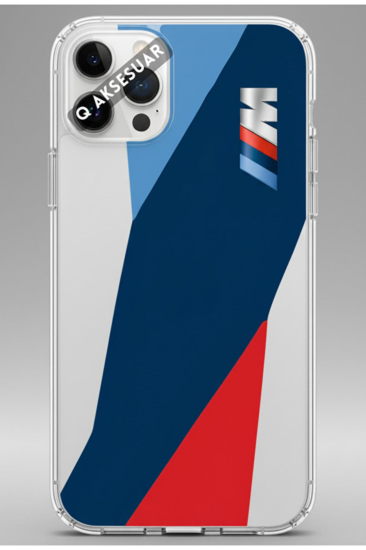 Oppo A15S Uyumlu BMW SW Desen Tasarımlı Şeffaf Telefon Kılıfı