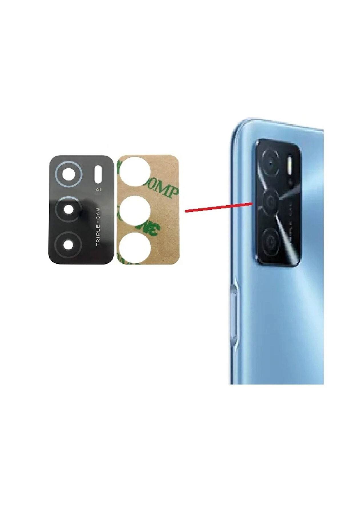 OPPO A16 (CPH2269) Uyumlu Kamera Camı