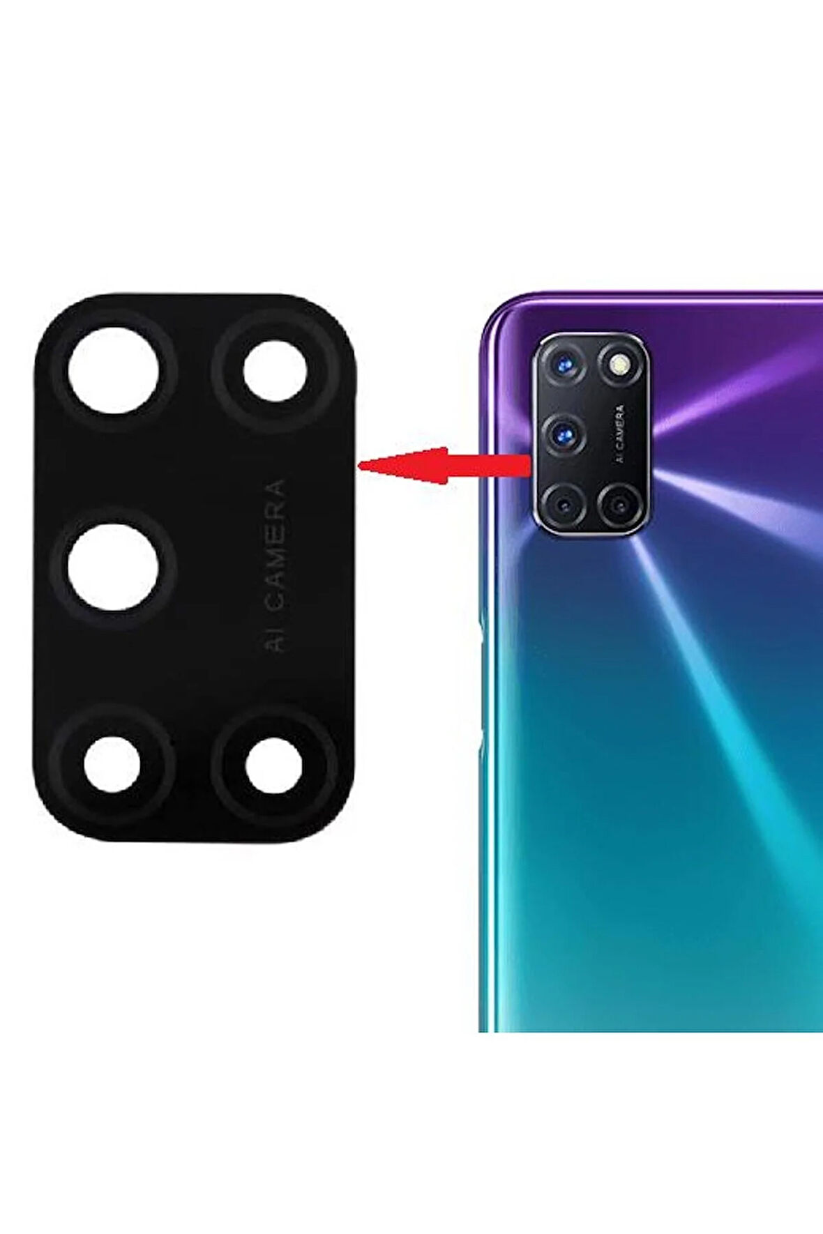 OPPO A72 (CPH2067) Uyumlu Kamera Camı