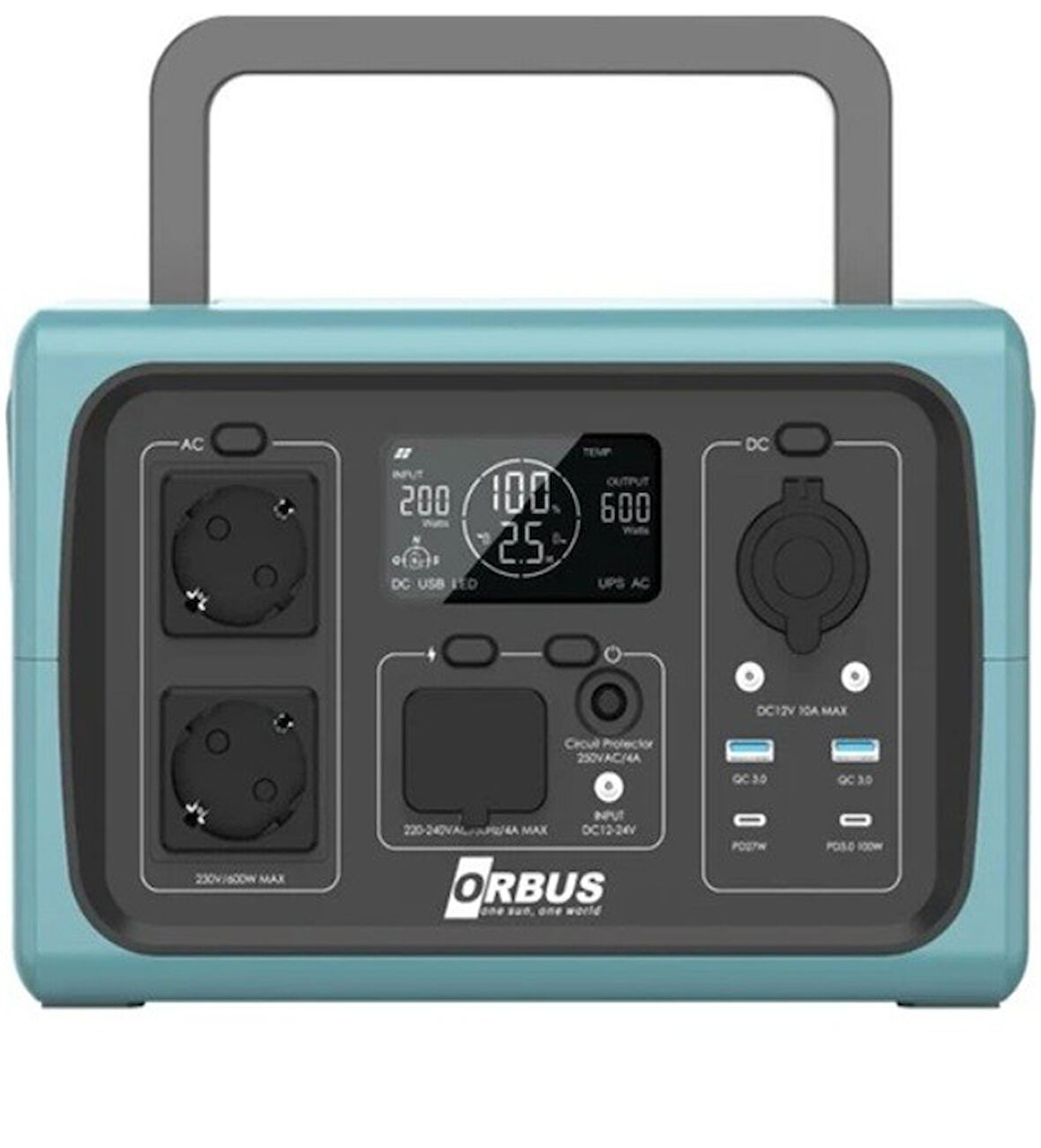 Orbus 600Watt Power Station Taşınabilir Güç Kaynağı