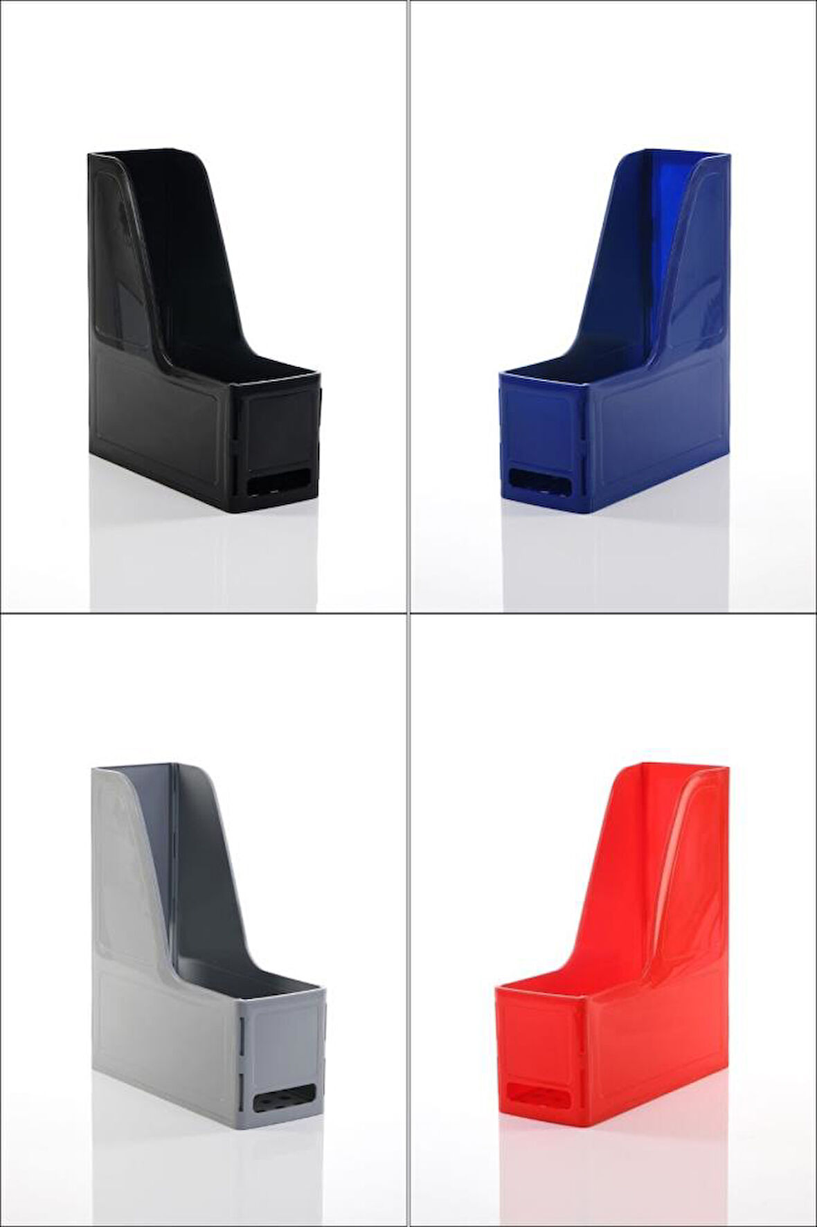 OPS Mg 101 Magazinlik 4'lü Set A4 Demonte Plastik Dikey Klasör Arşiv Kutusu Organizer Ssaklama