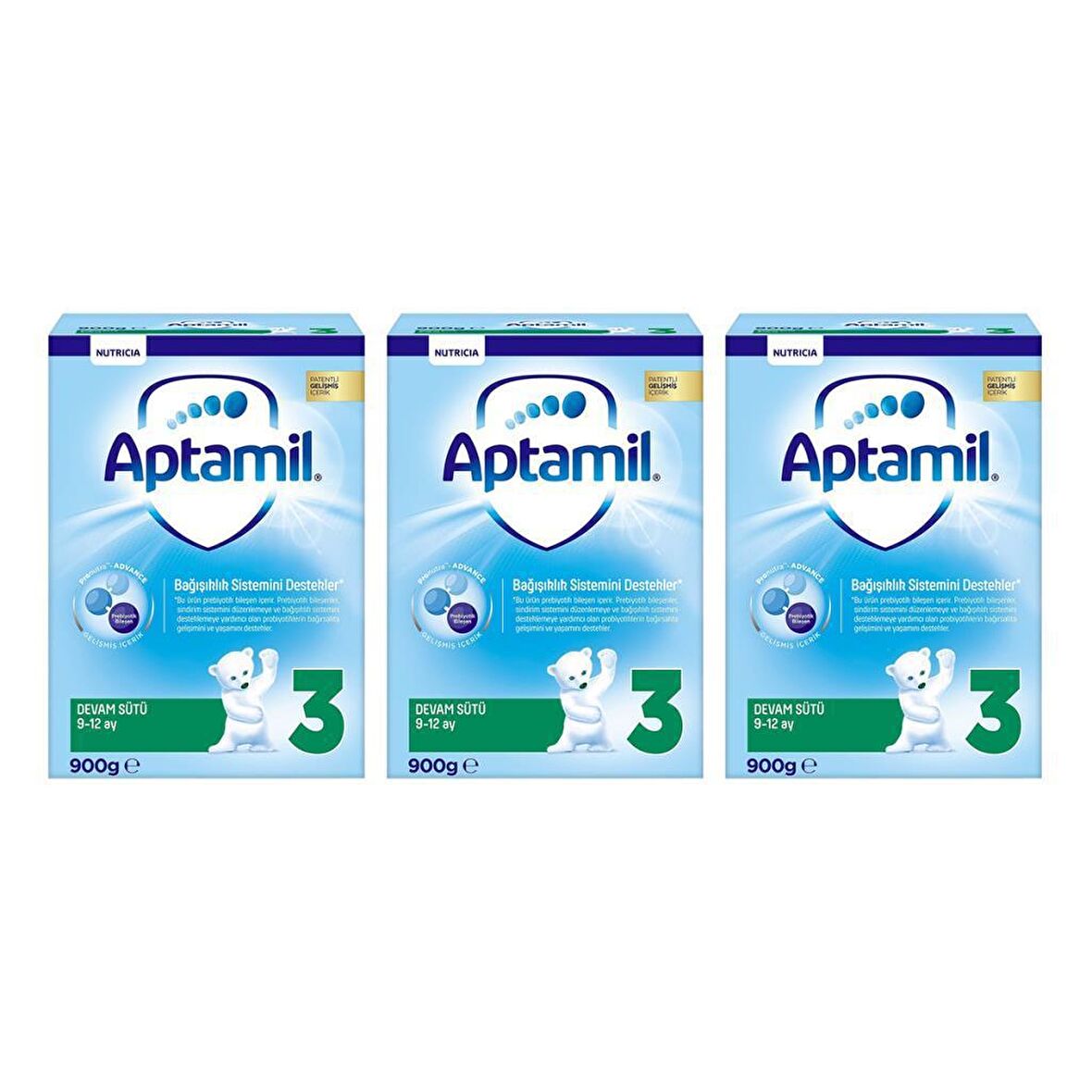 Aptamil 3 Prebiyotik Devam Sütü 3 x 900 gr