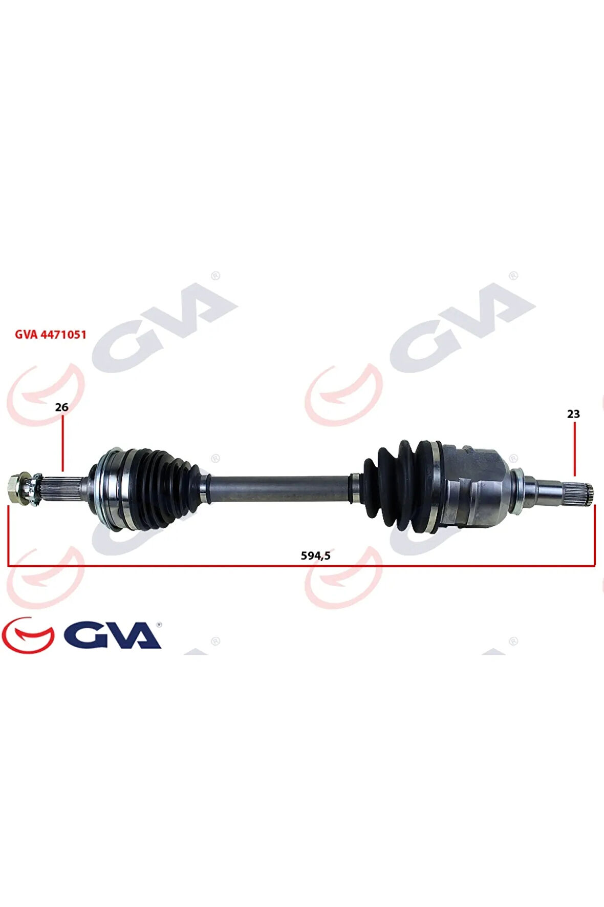 Komple Aks Sol Corolla E10 1.6i 92-97 594.5 Mm