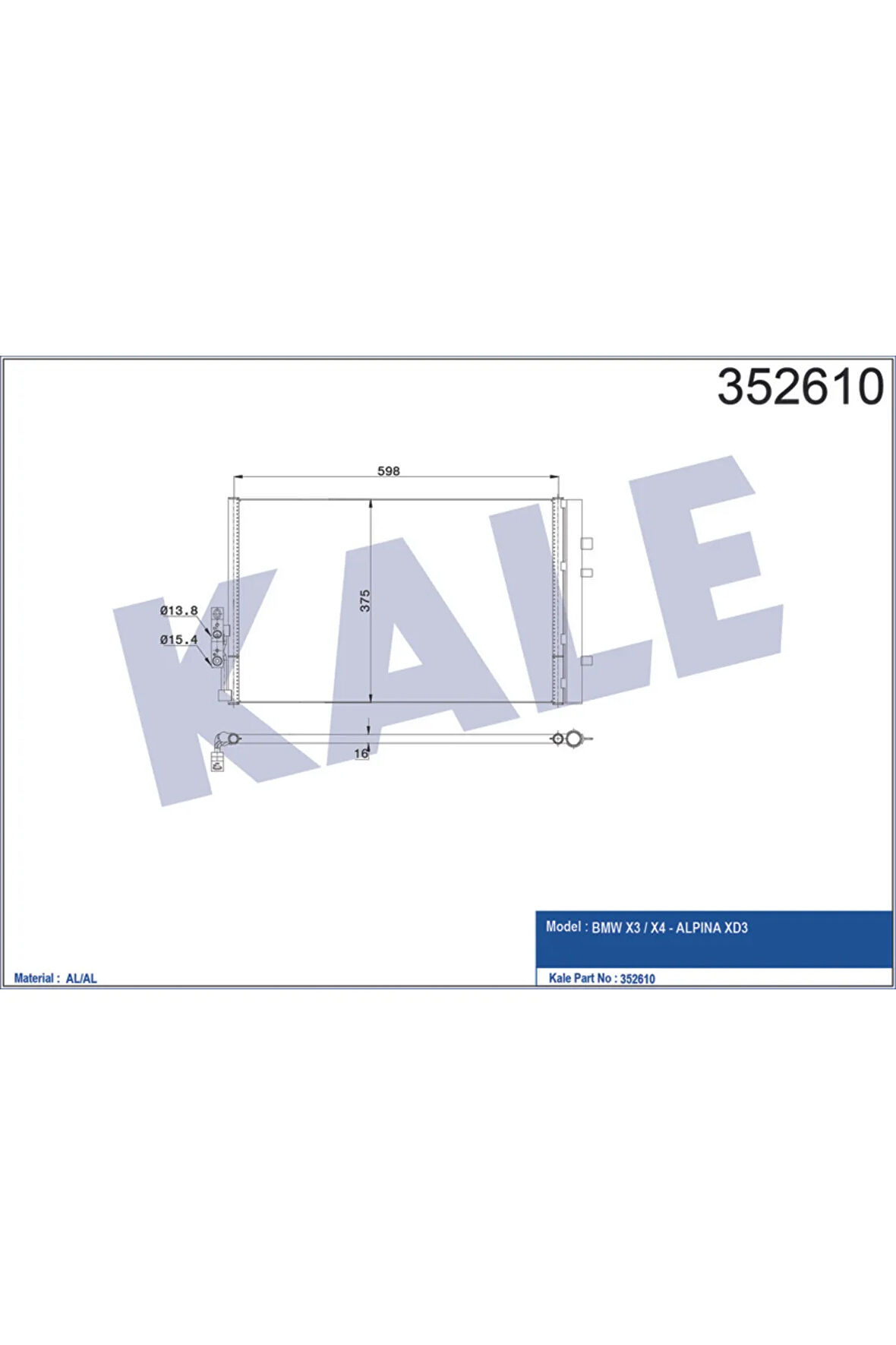 KLIMA RADYATORU BMW F25 F26