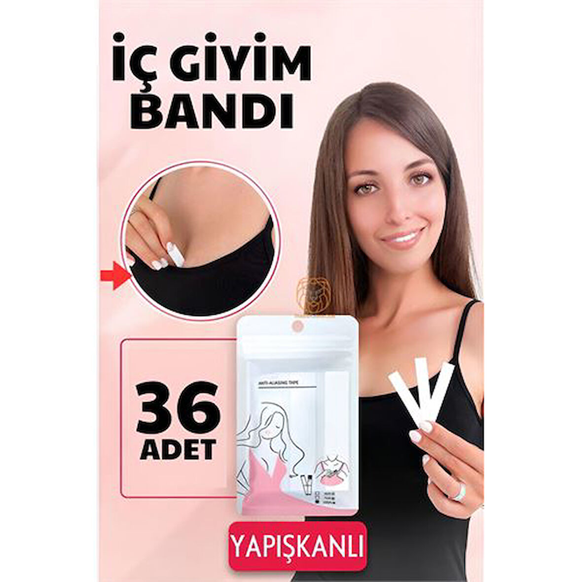 İç Giyim Bandı Çift Taraflı Yapışkanlı Su Geçirmez 36 Adet