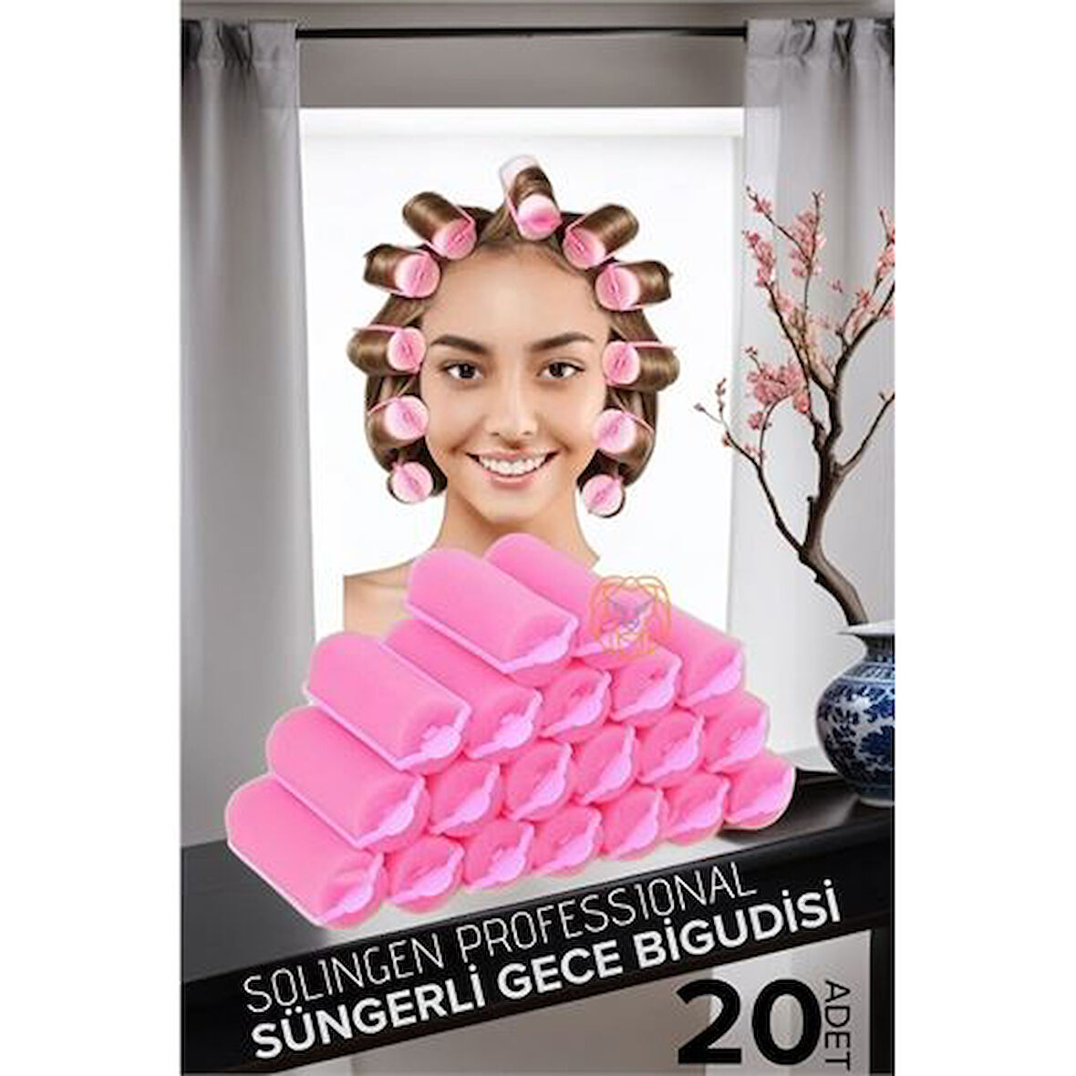 Süngerli Gece Bigudisi 3 cm 20 Adet
