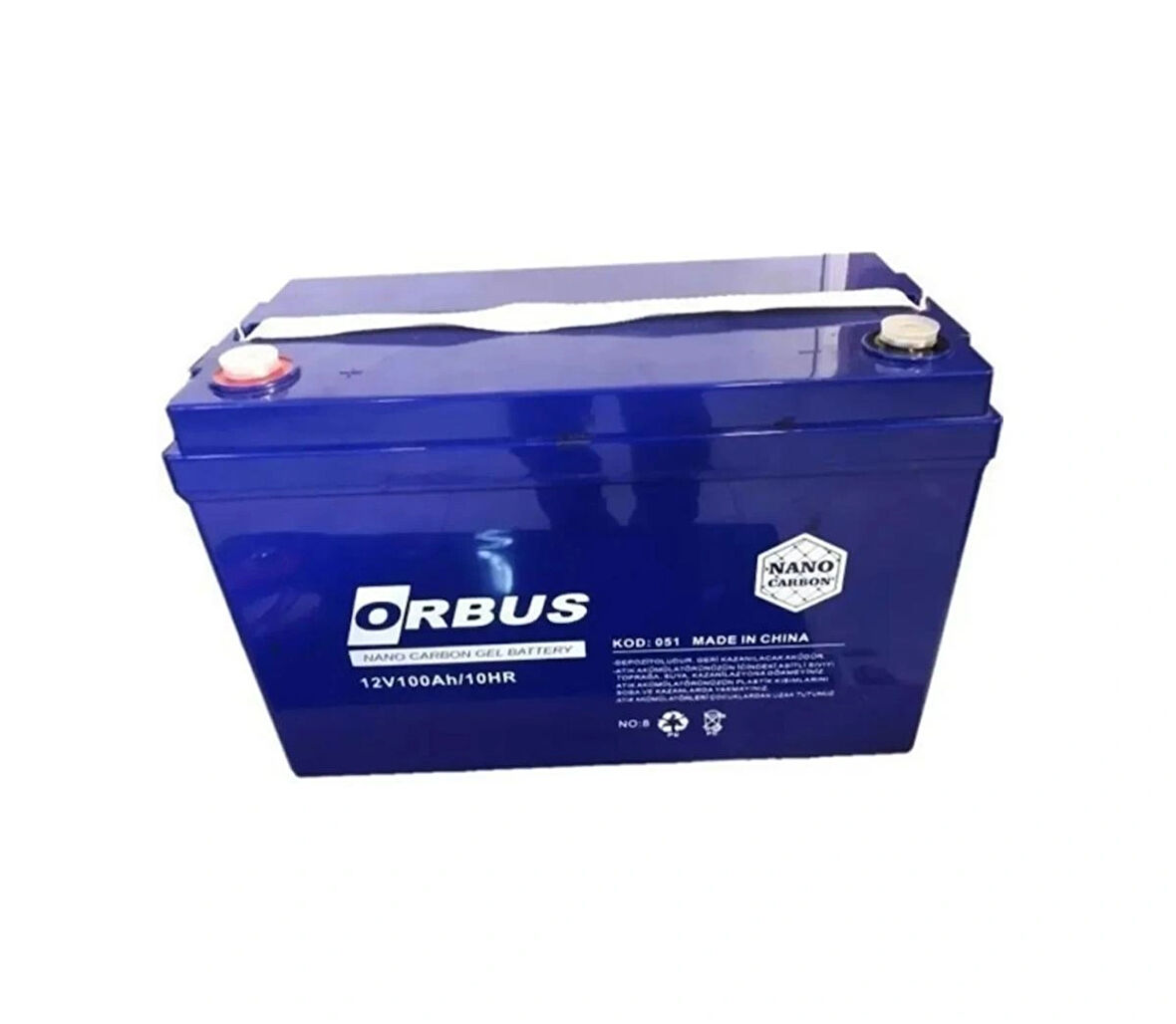 Orbus 12V 100 Amper Derin Döngü Karbon Jel Akü