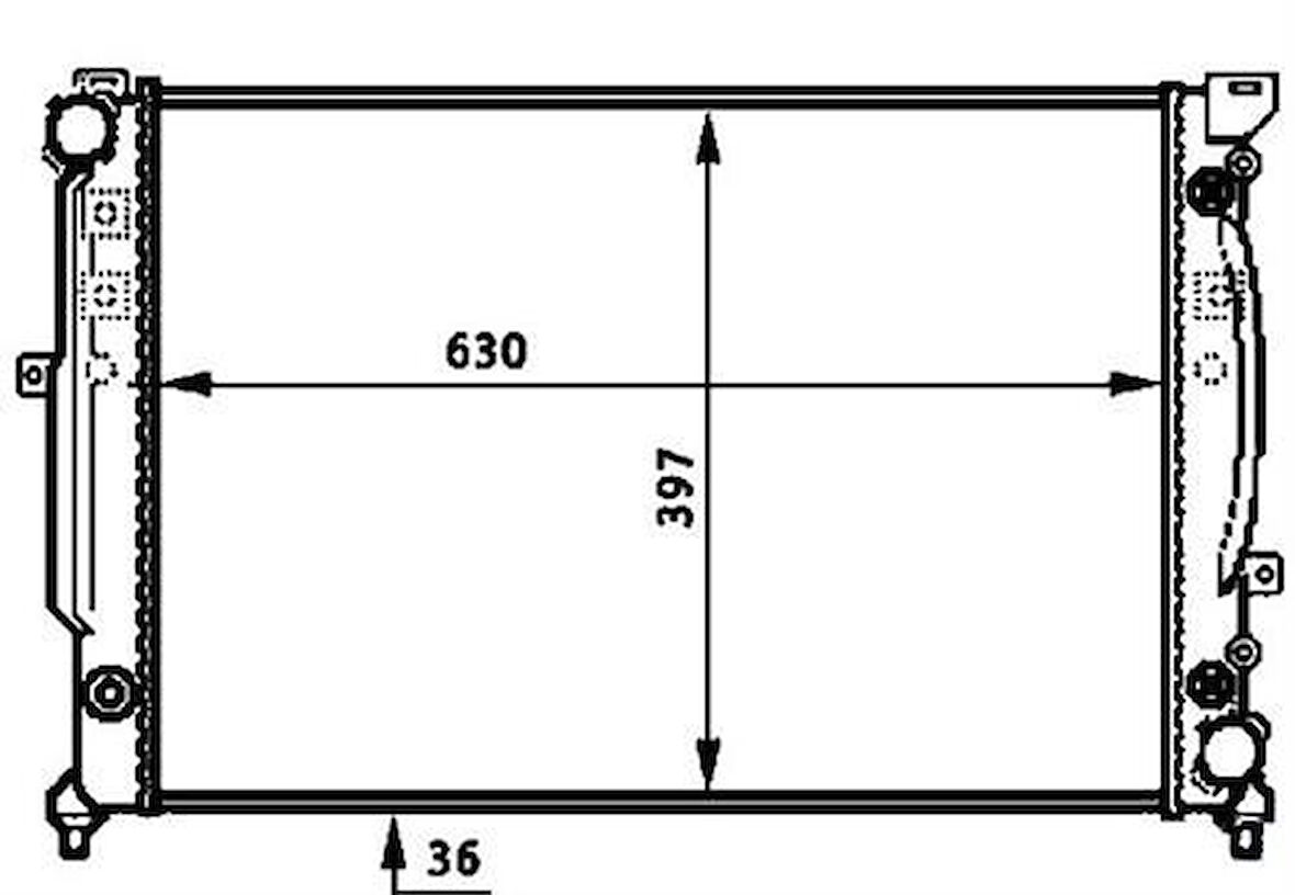Oris BAU004032 Motor Radyatörü (632x398x32) A4 96-A6 01-Passat Varıant Otomatik 8D0121251BB