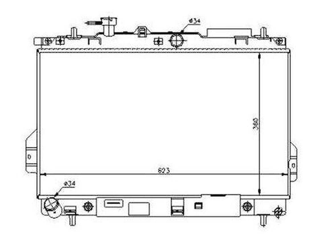 Oris BHY025022 Motor Radyatörü (360x618x22) Matrı1.6 1.8 06-Otomatik 2531020000