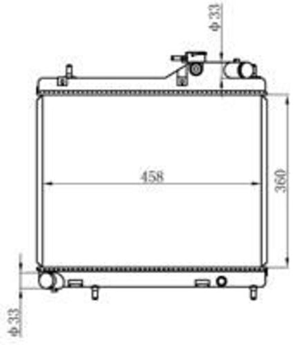 Oris BHY046D16 Motor Radyatörü (360x458x16) Accent Admire 1.5CRDI 99-Manuel 2531030000