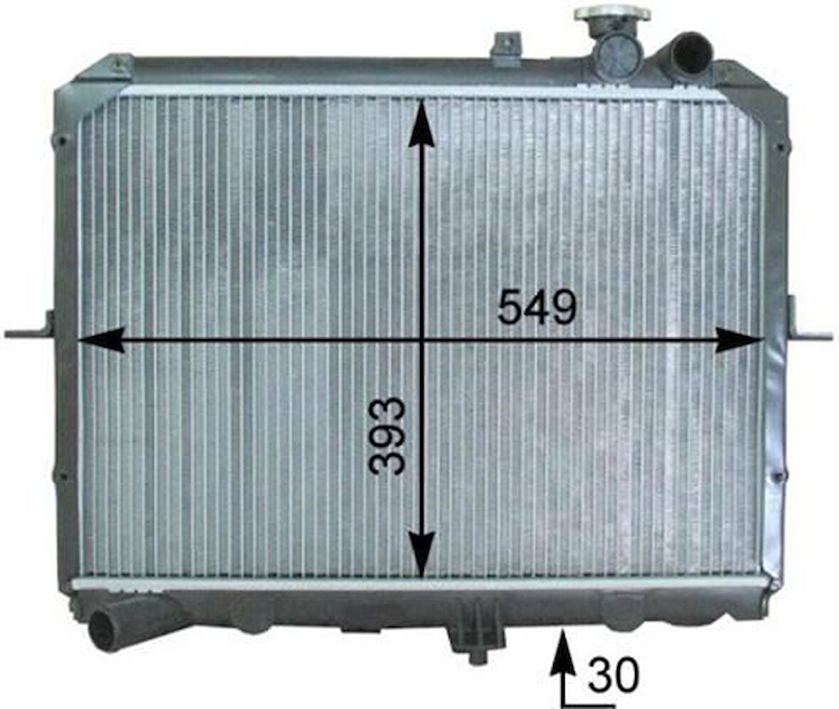 Oris BKI025026 Motor Radyatörü (375x535x26) Bongo Manuel OK72A15200A