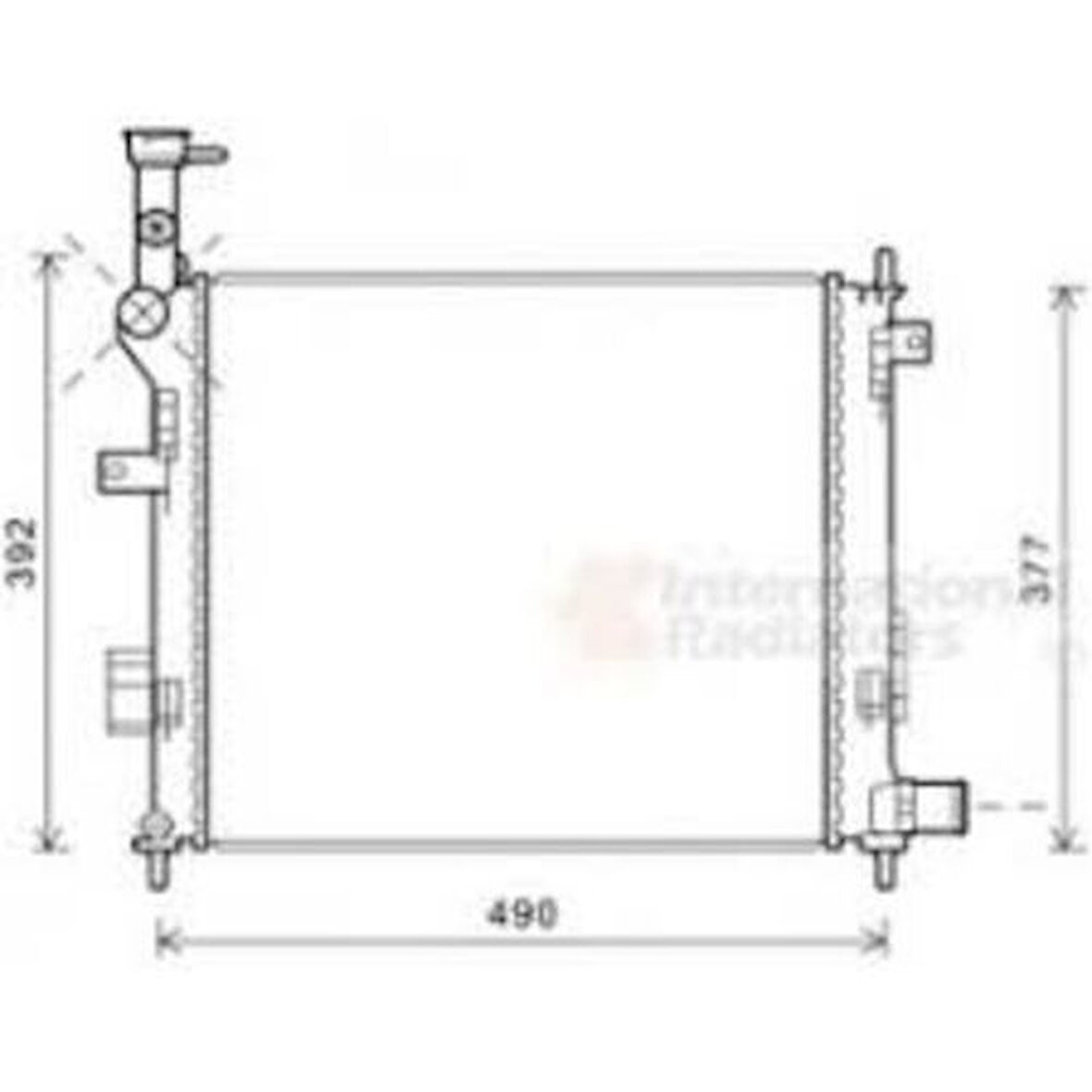 Oris BKI046016 Motor Radyatörü Rio 1.4 05-(370x628x16) 253101G000mt
