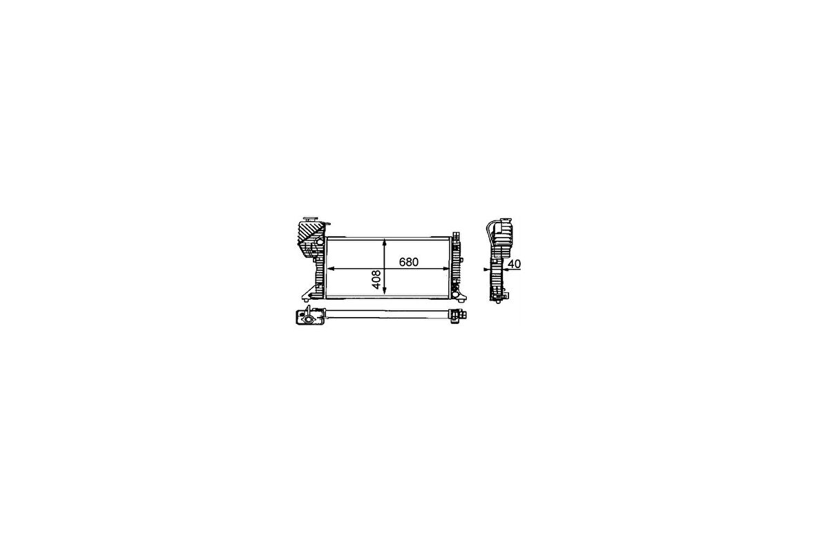 Oris BME039032 Su Radyatörü Sprinter 310-312-410-412D G 95-05 Brazing-Ac+Man.Vites 680 408 30 
