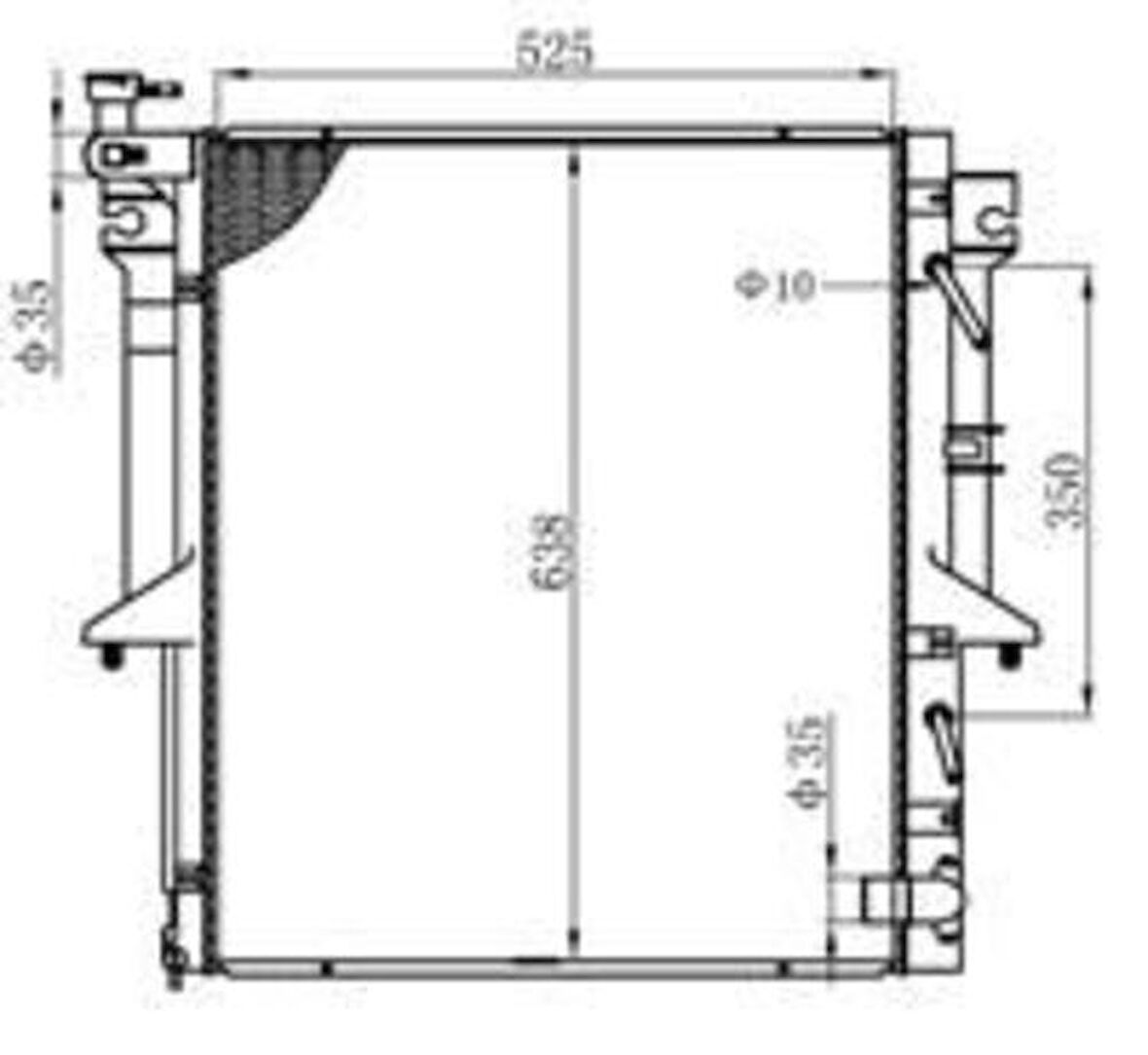 Oris BMI113026 Motor Radyatörü (525x638x26) L200 07-Otomatik MN135033