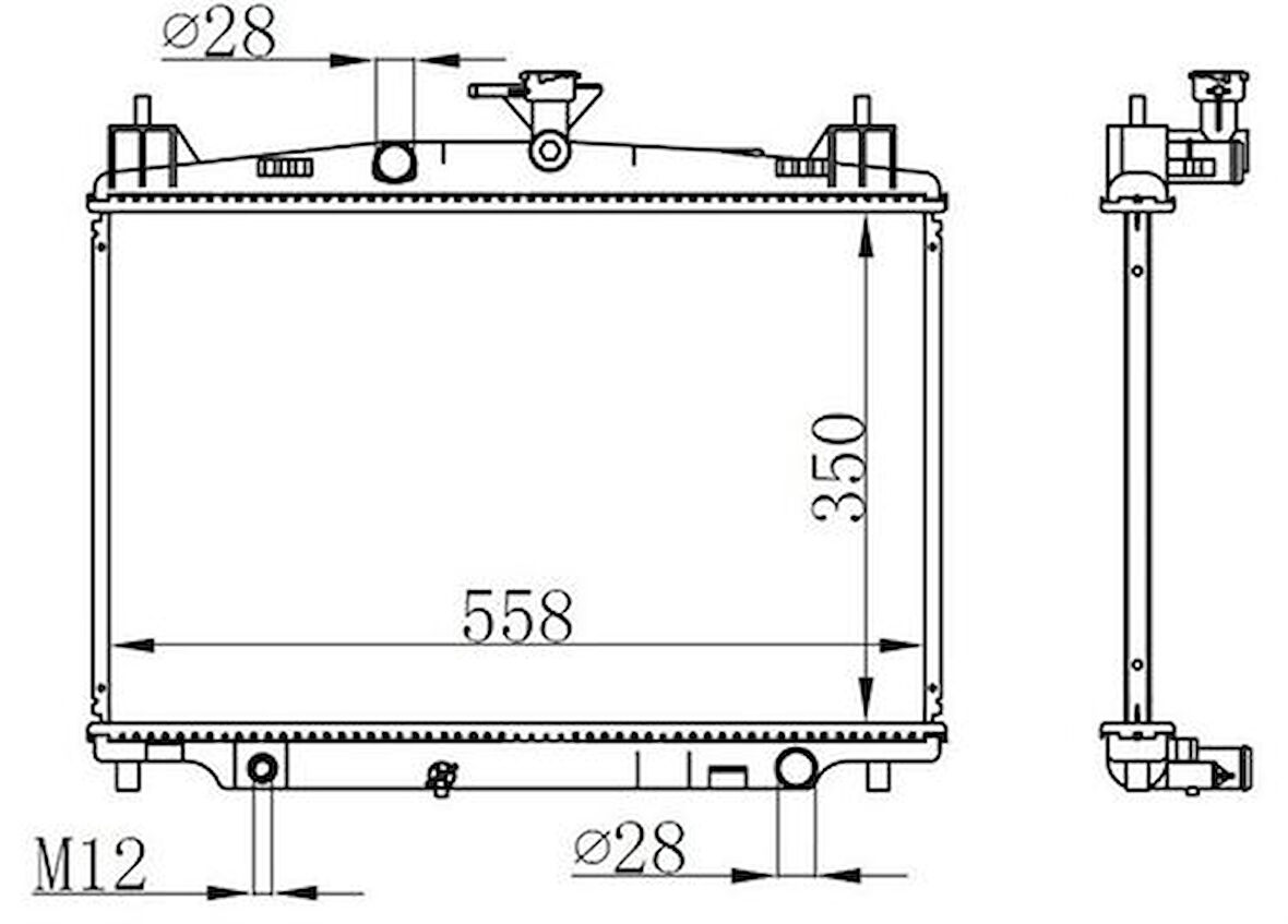 Oris BMZ150016 Motor Su Radyatörü Mazda 2 2007-2015 Manuel ZY8415200A