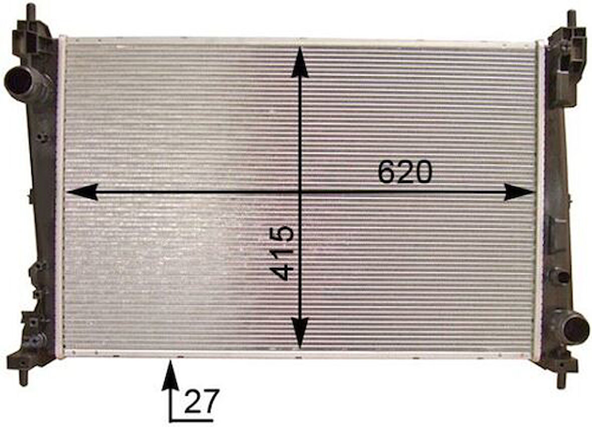 Oris BOP181022 Motor Radyatörü (620x398x22) Corsa D 1.3DTI 06-Manuel 1300287