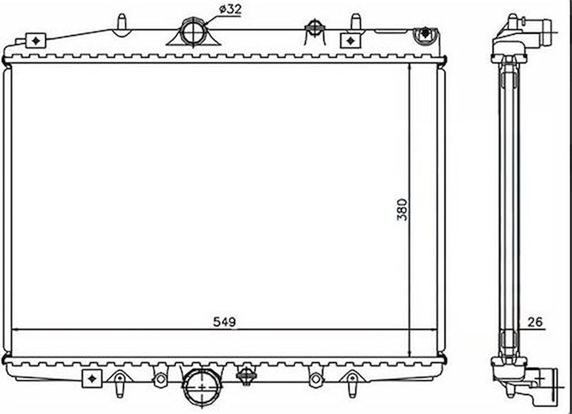 Oris BPE008022 Motor Radyatörü (380x538x22) C5 2.0HDI 2.0I 00- 1330.63