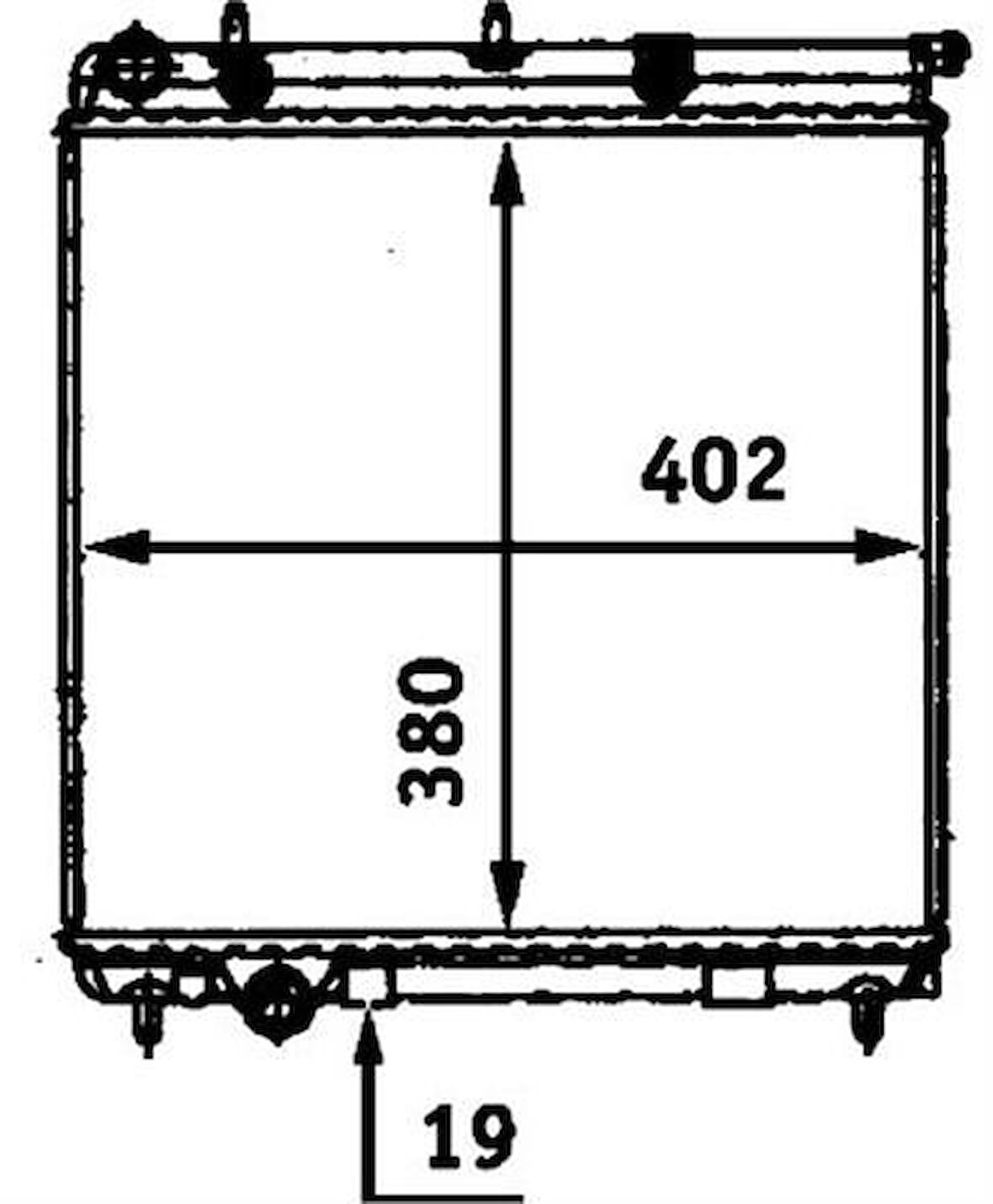 Oris BPE026022 Motor Radyatörü (380x388x26) 207 1.4HDI 06-Manuel 1330000000