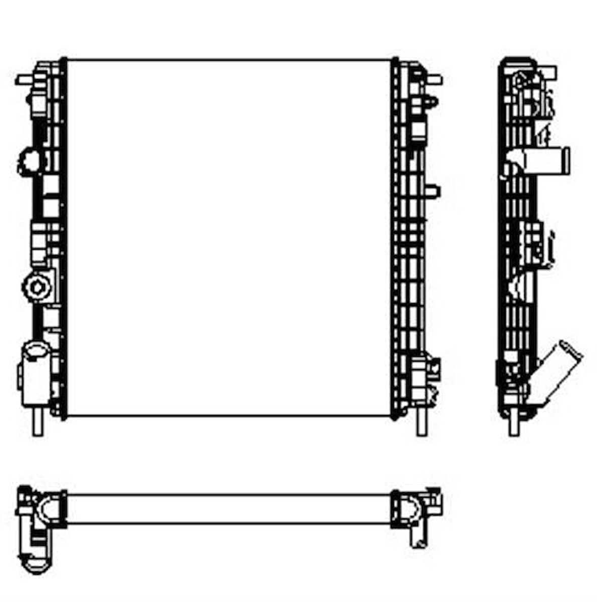 Oris BRN002022 Radyatör Branzıng Clio II-Kangoo 97 1.2 D7F Mek AC 480X388X22 8200164413