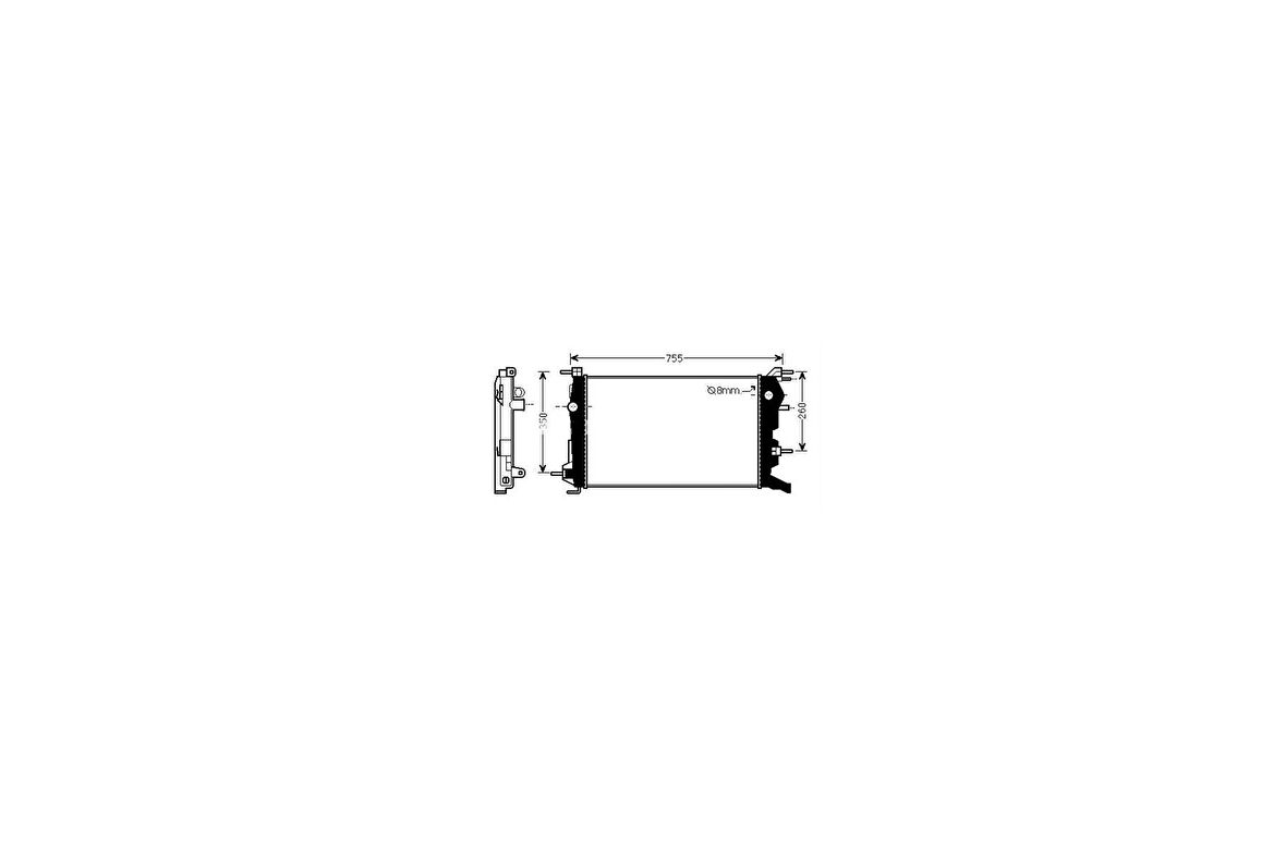 Oris BRN063016 Motor Radyatörü Fluence 1.5DCI (630x368x26) 214100068R