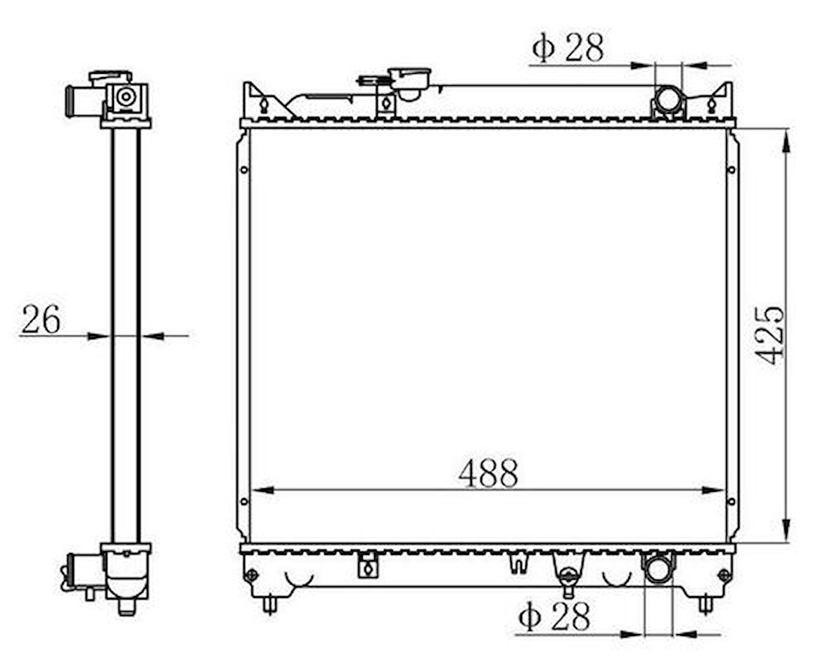 Oris BSZ000026 Motor Radyatörü (425x488x26) Vitara 1.6L 88-Manuel 1770056B00
