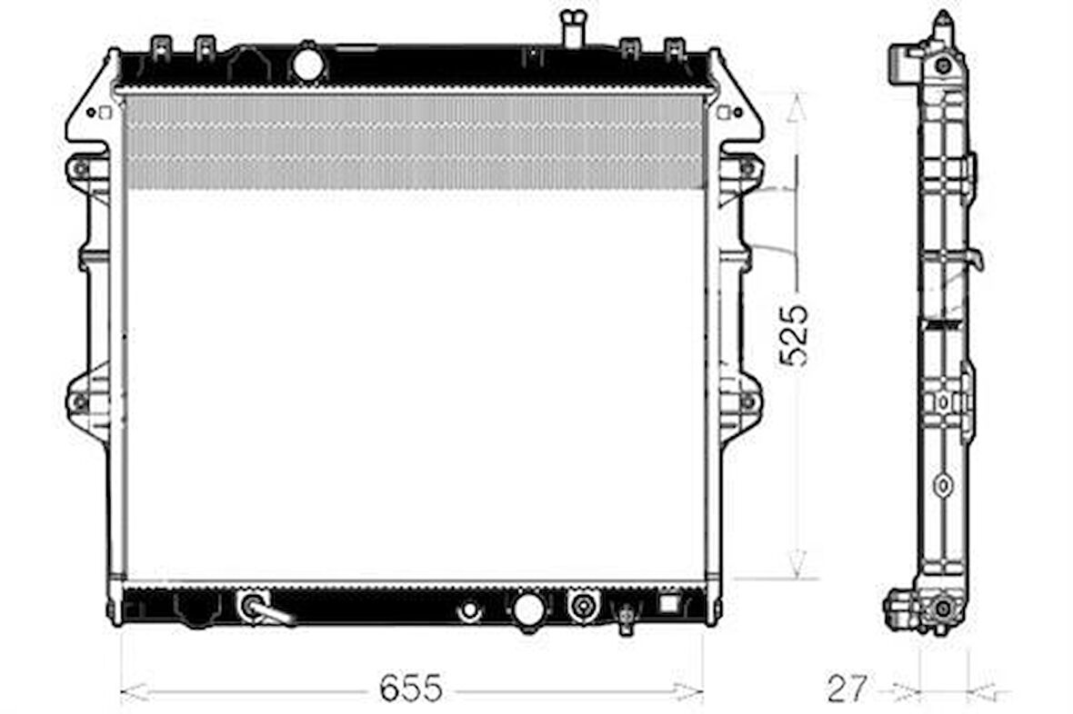 Oris BTO149026 Motor Radyatörü (525x648x26) Hı-Lu06-Otomatik 16400OL150