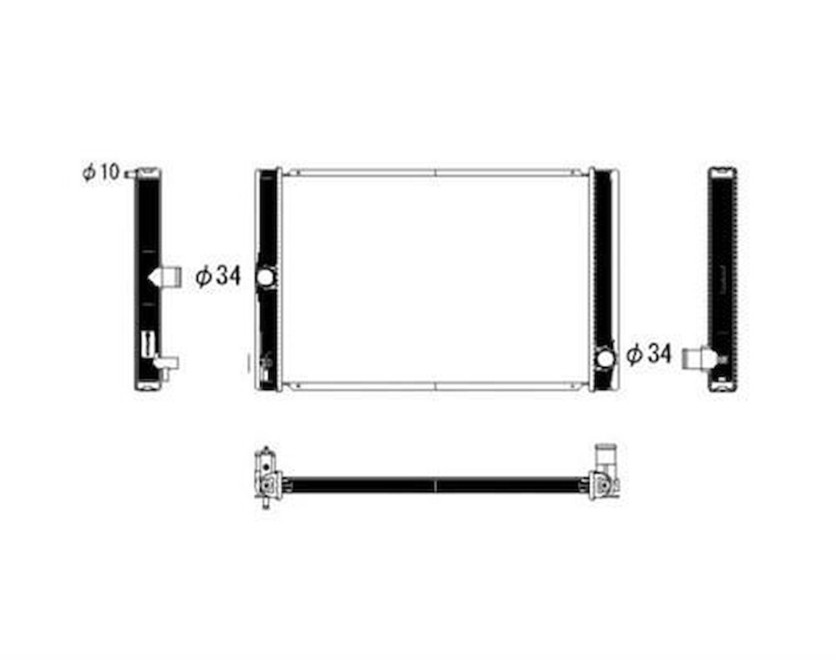 Oris BTO51916 Radyatör Brazing Corolla D4D 07=-(550X370X16) (Me MRMOEM-1065194