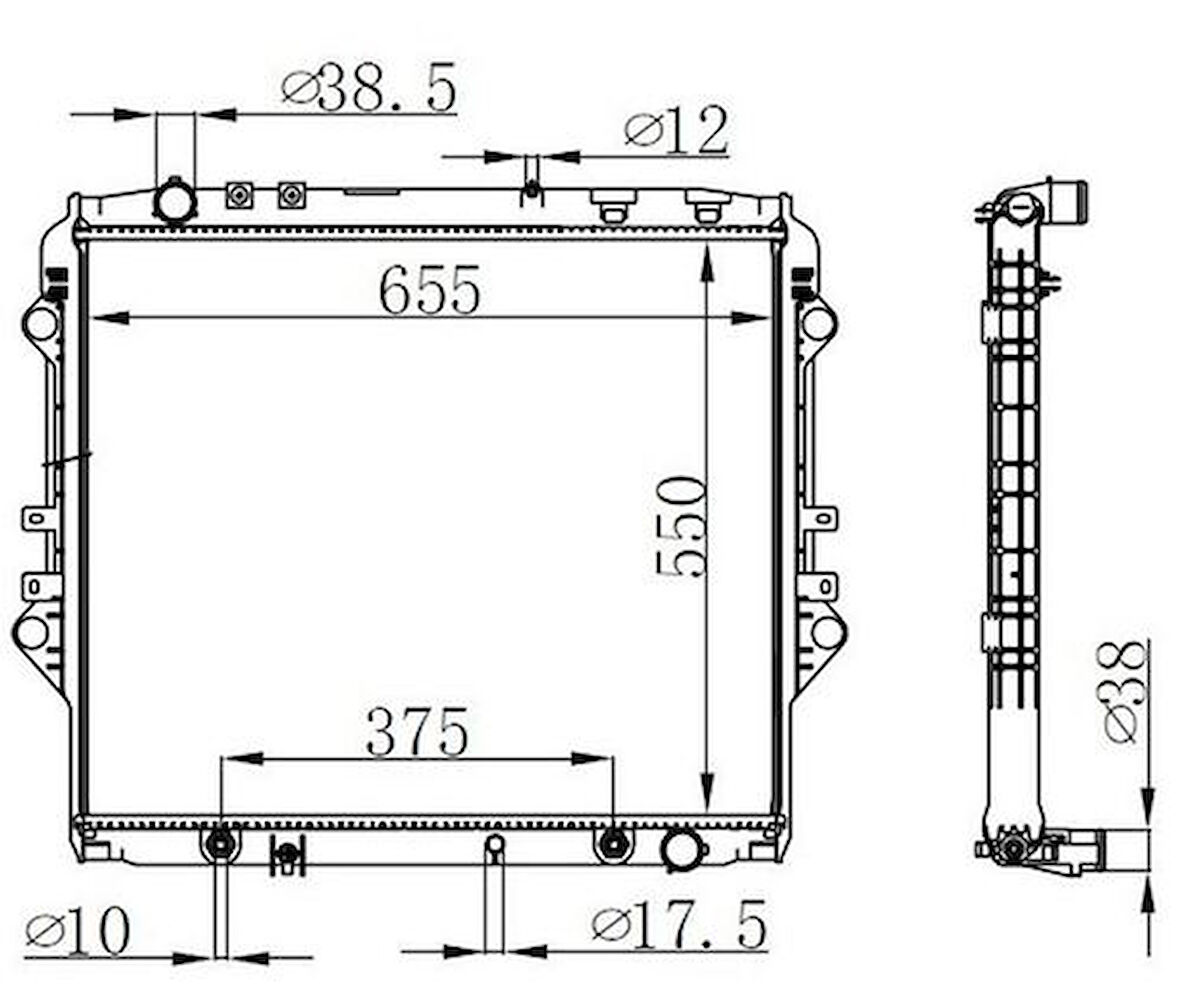 Oris BTO811026 Motor Su Radyatörü Toyota Hı-Lu2006- 164000L431