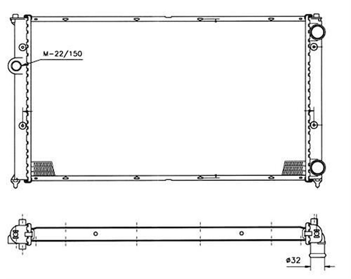 Oris BVW003026 Motor Radyatörü (625x358x26) Passat III 1.9D Manuel 1H0121253P