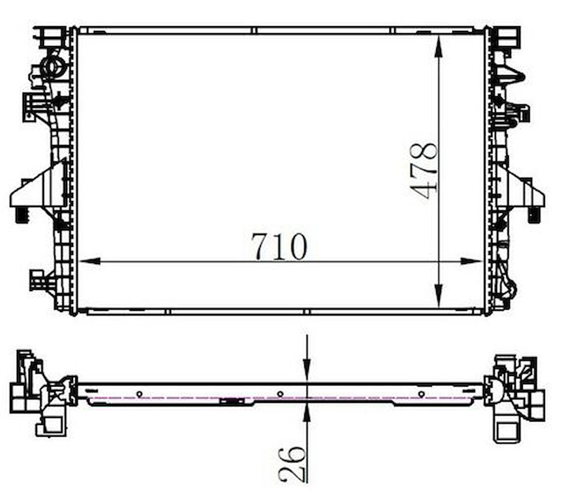 Oris BVW037026 Motor Su Radyatörü Transporter T6 10-14 7E0121253A